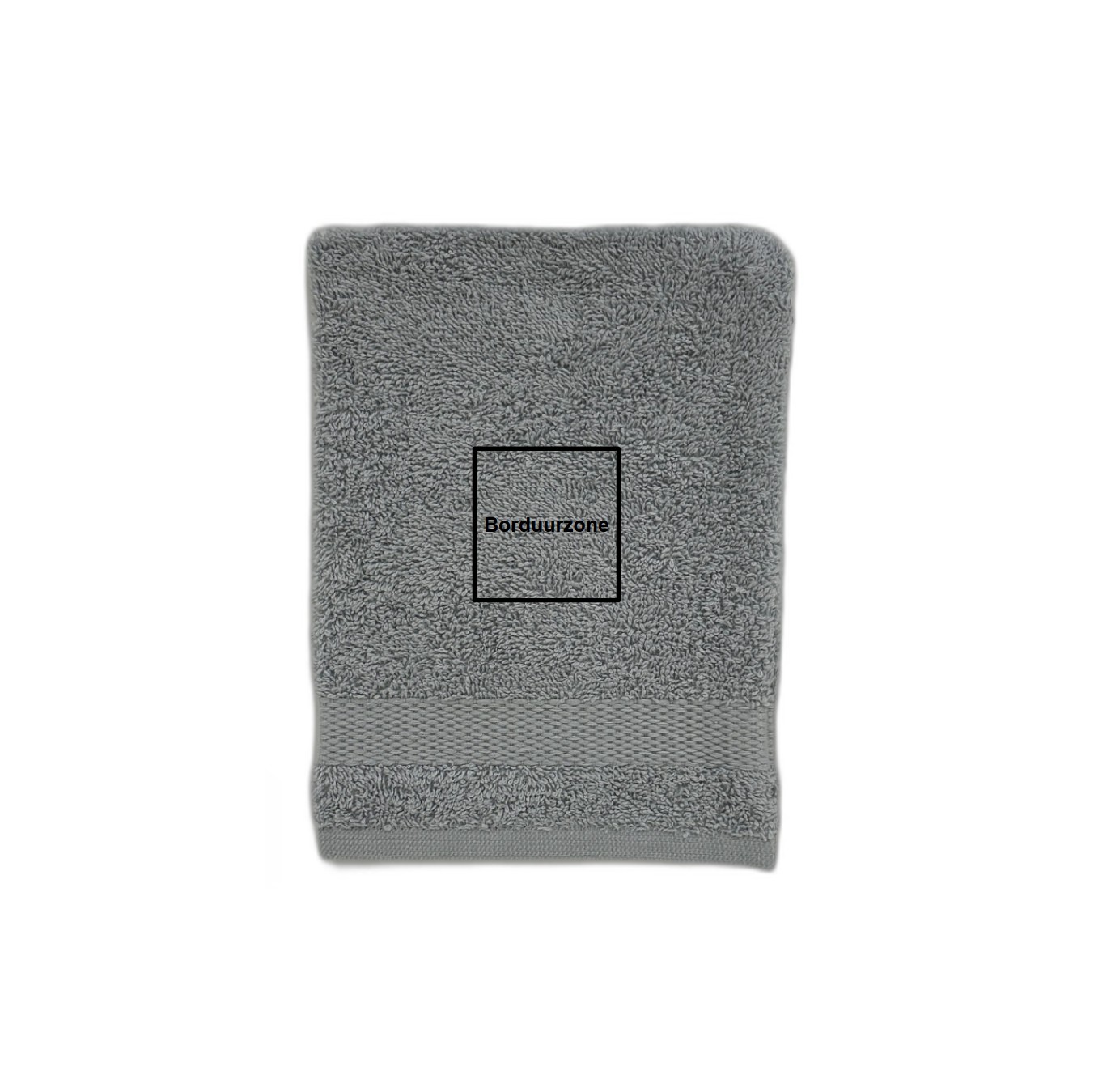 Gepersonaliseerd washandje - Zilvergrijs