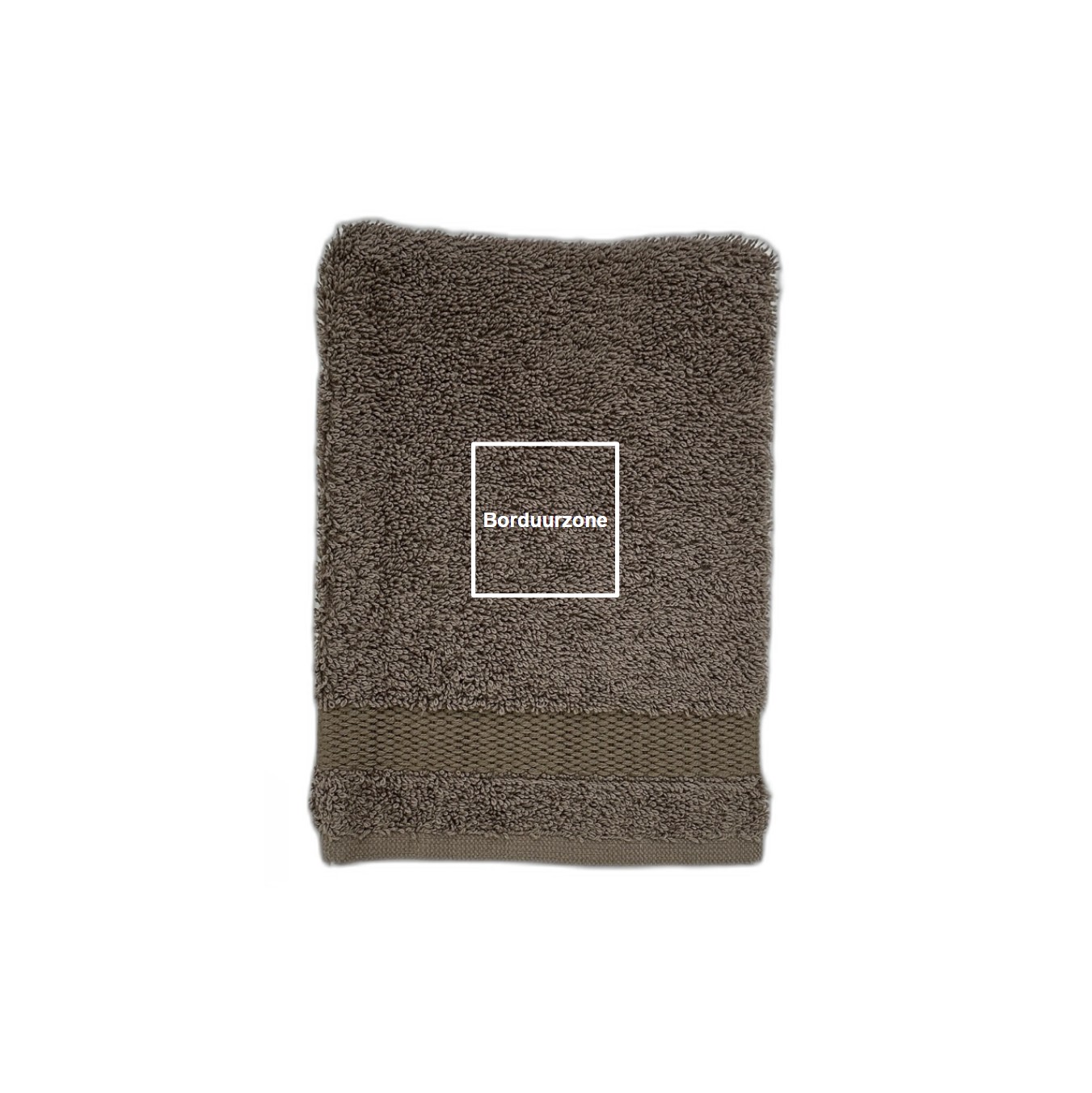 Gepersonaliseerd washandje - Taupe bruin