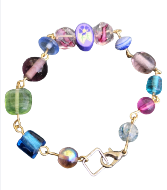 Hibiscus Haven Upcycled Bracelet