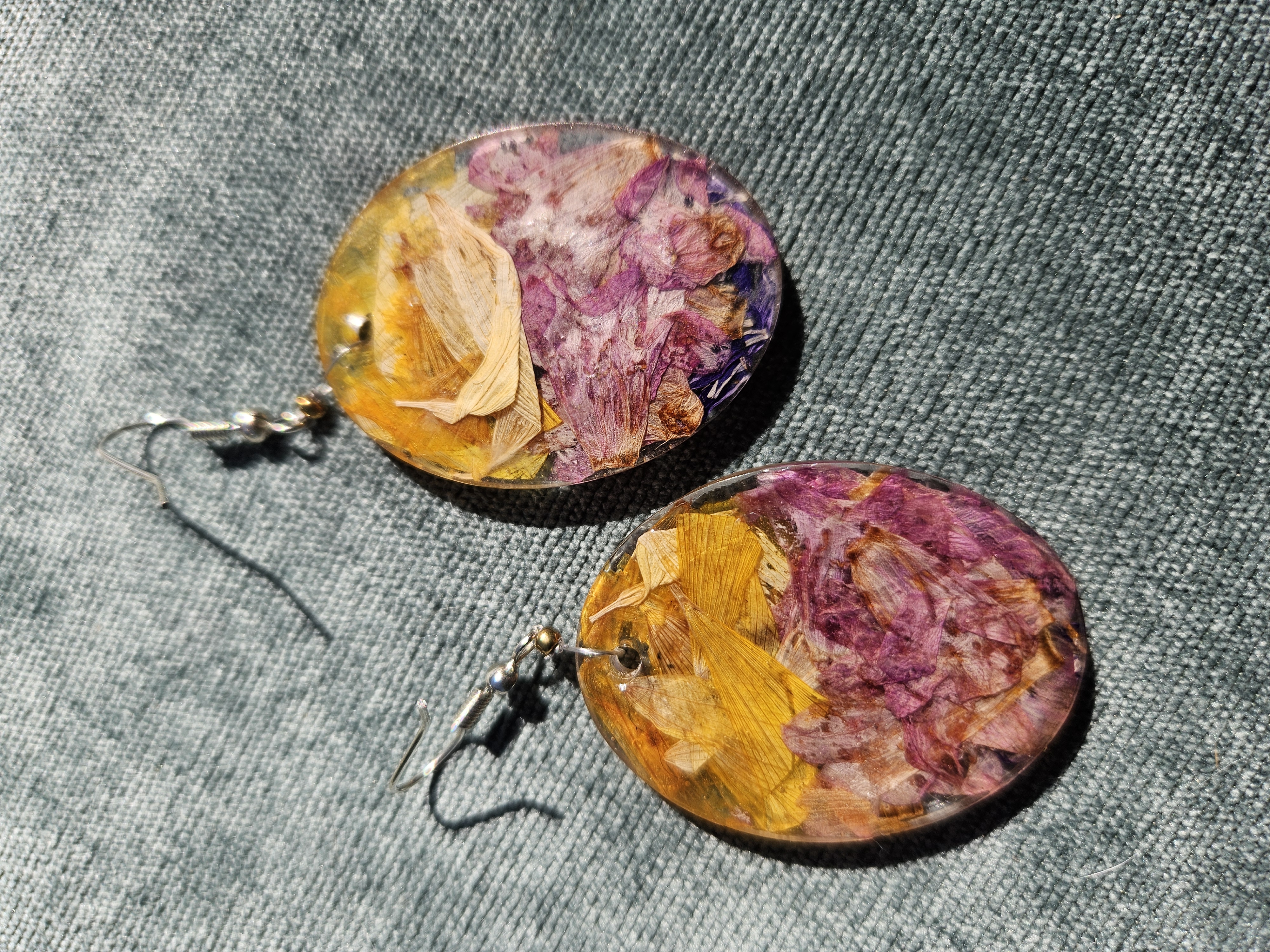 Bountiful Harvest Pressed Flower Earrings