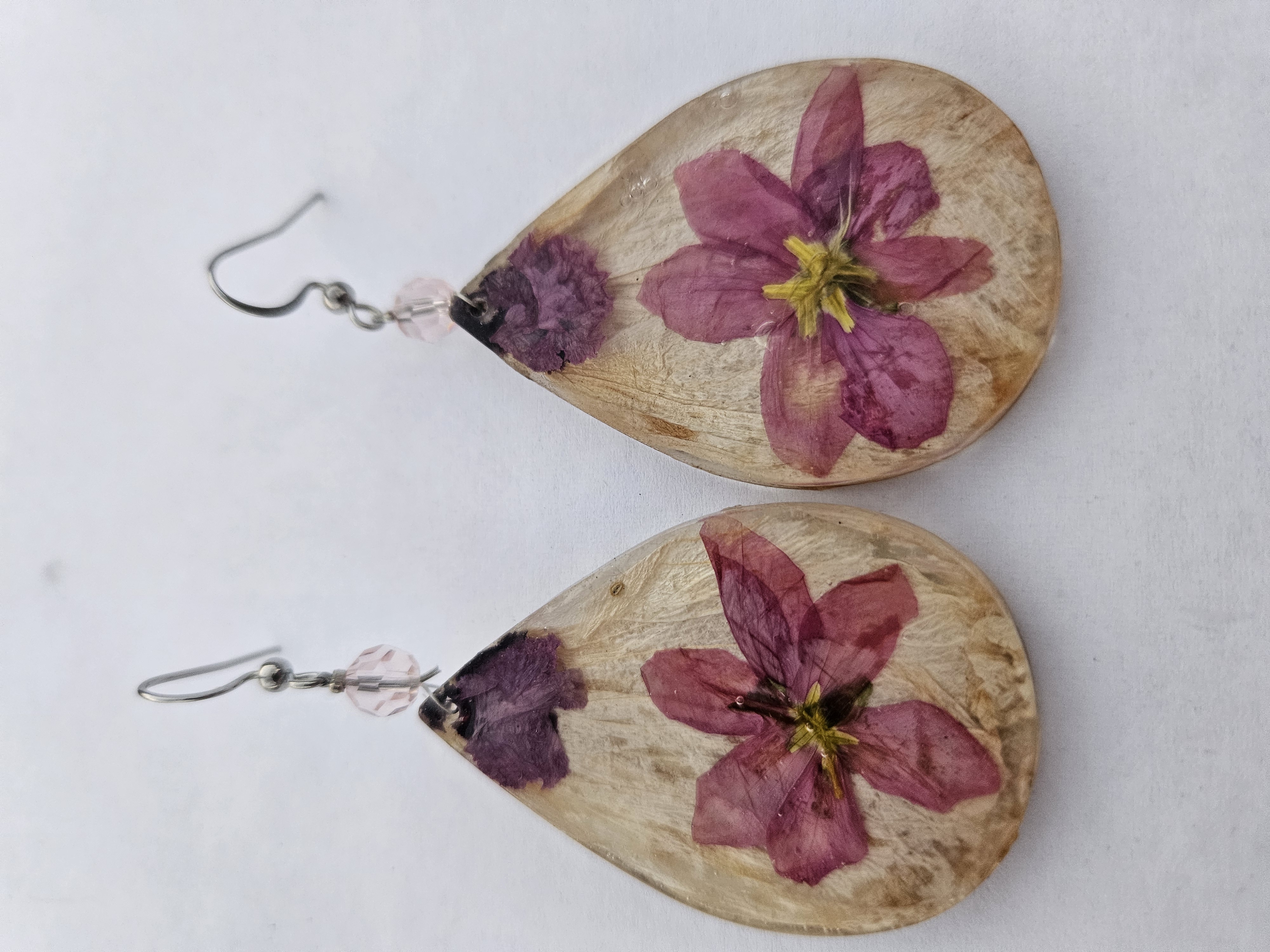 Fit for a Queen Pressed Flower Earrings