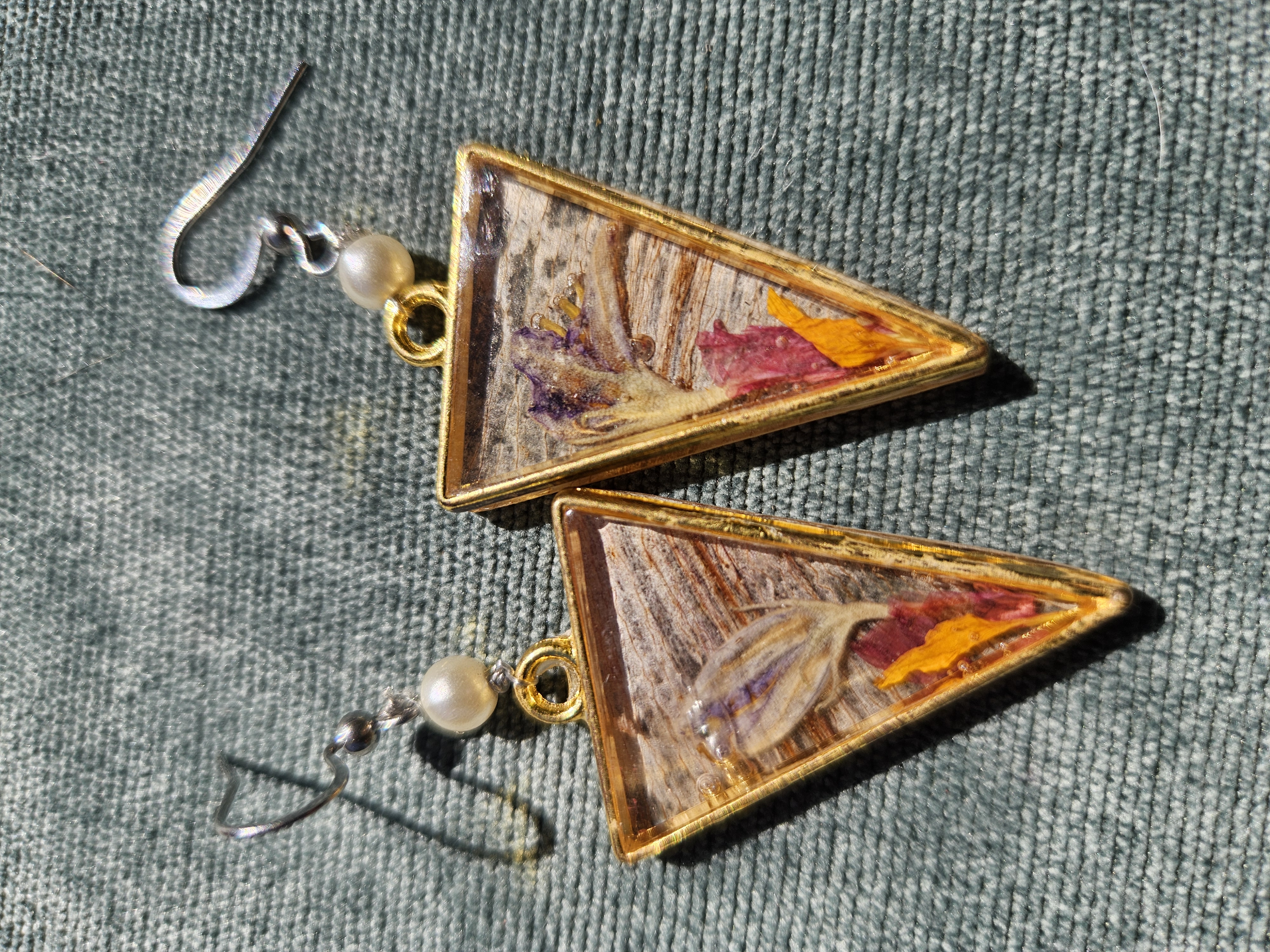 Head Over Heels Pressed Flower Earrings