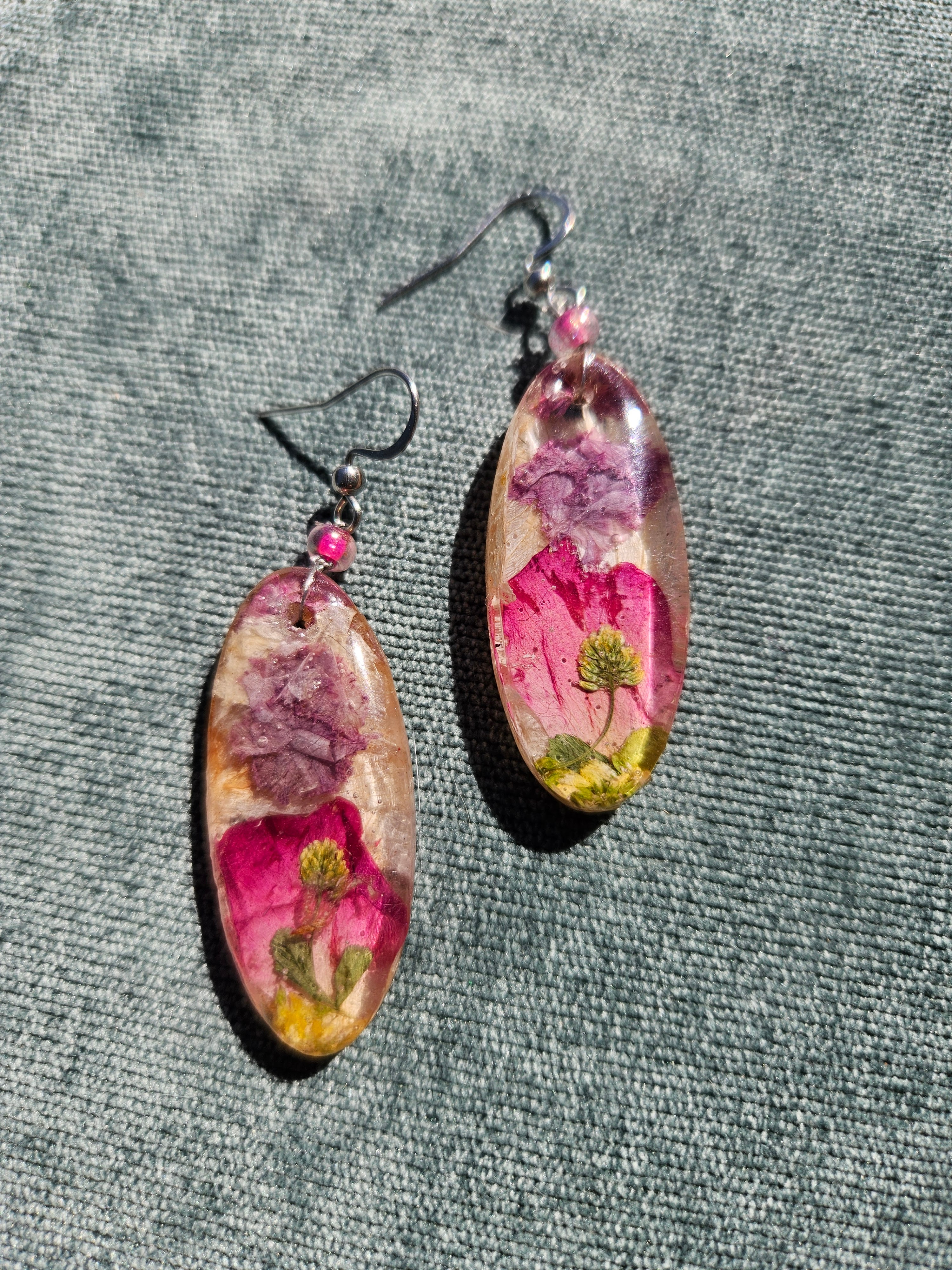 May Queen Pressed Flower Earrings