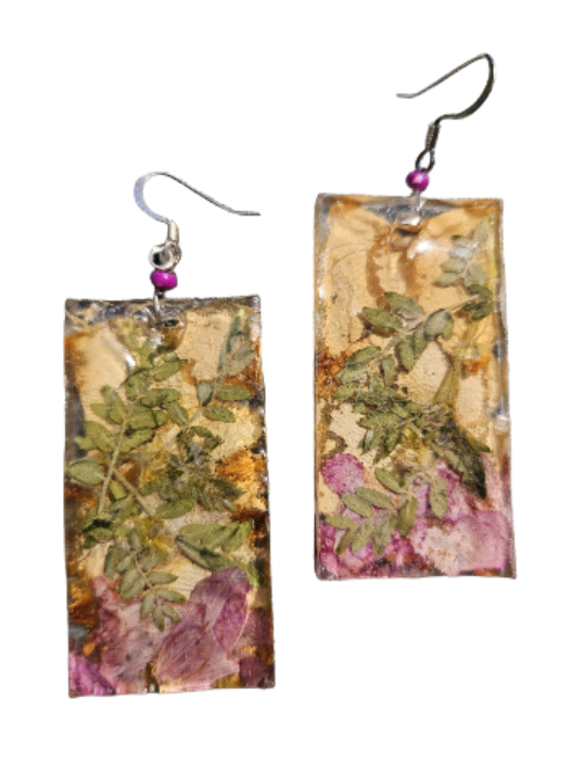 Urbex Explorer Pressed Flower Earrings