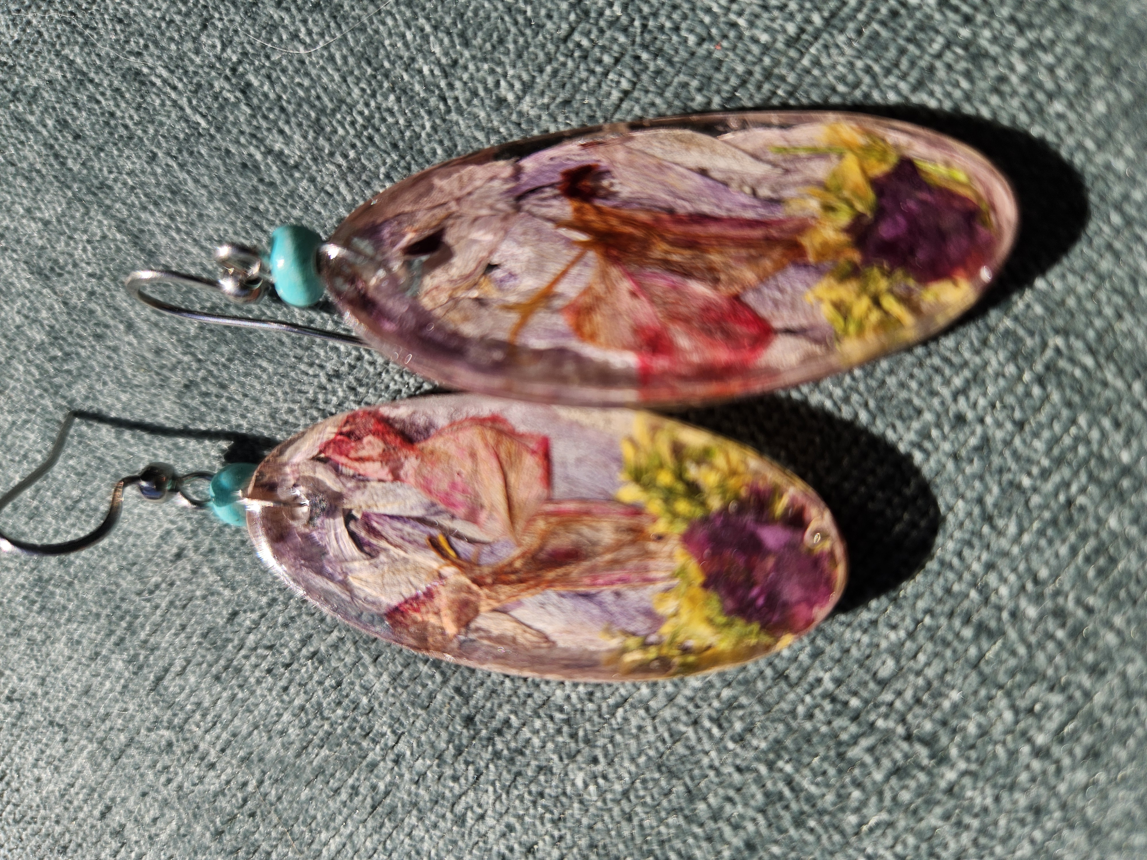 Tea Party Pressed Flower Earrings