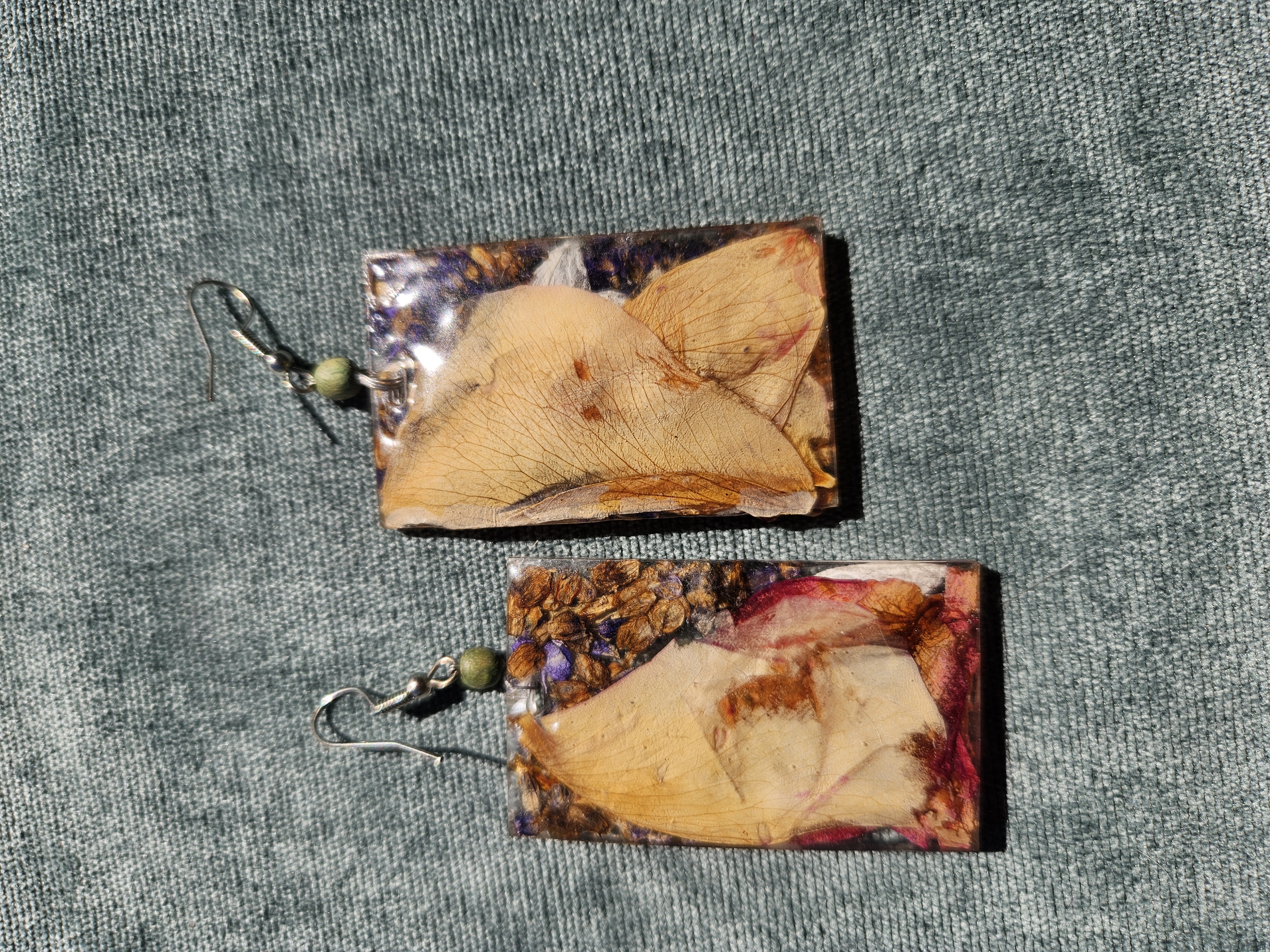 Orchid Bombshell Pressed Flower Earrings