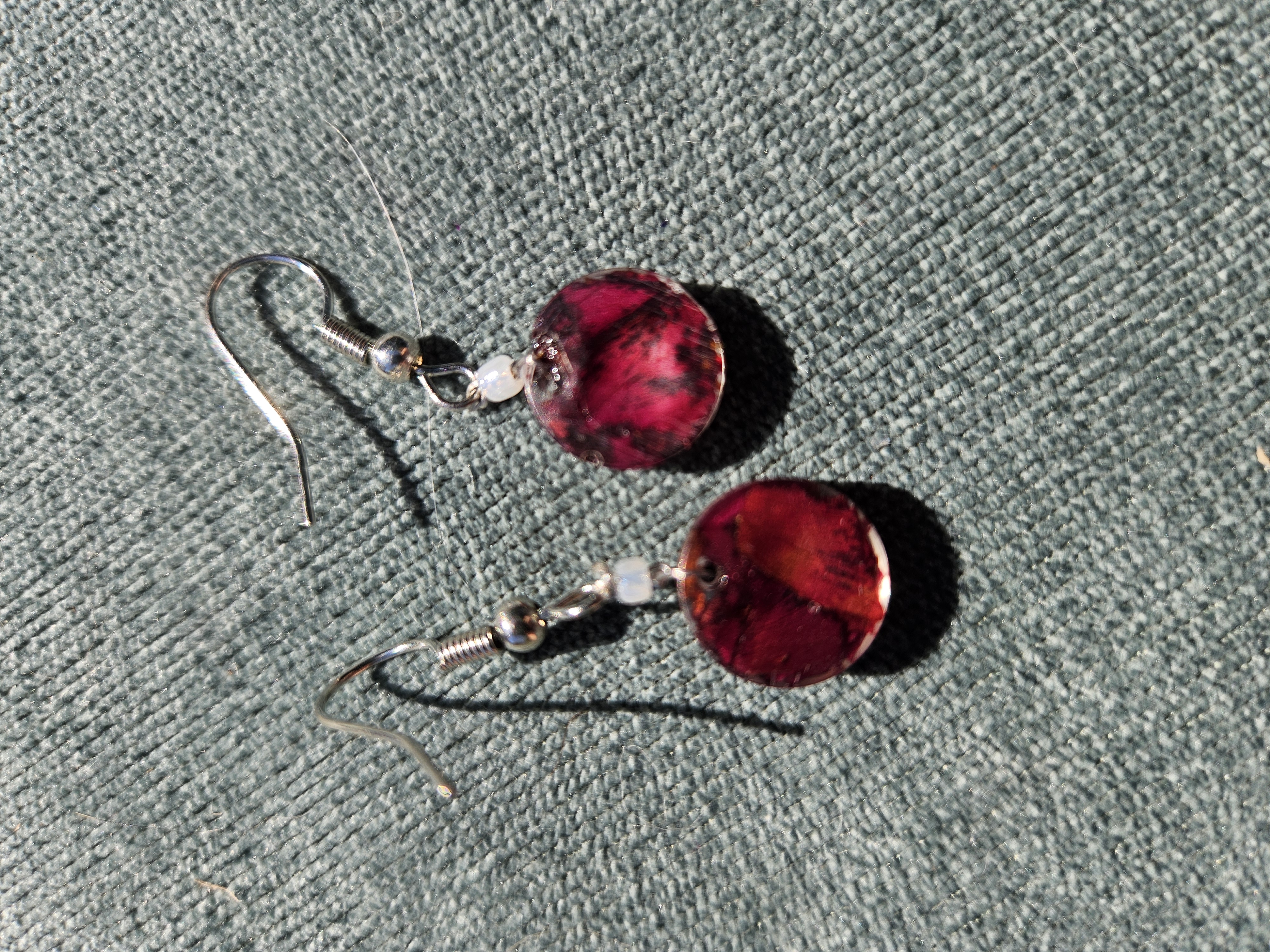 Movies & Popcorn Pressed Flower Earrings