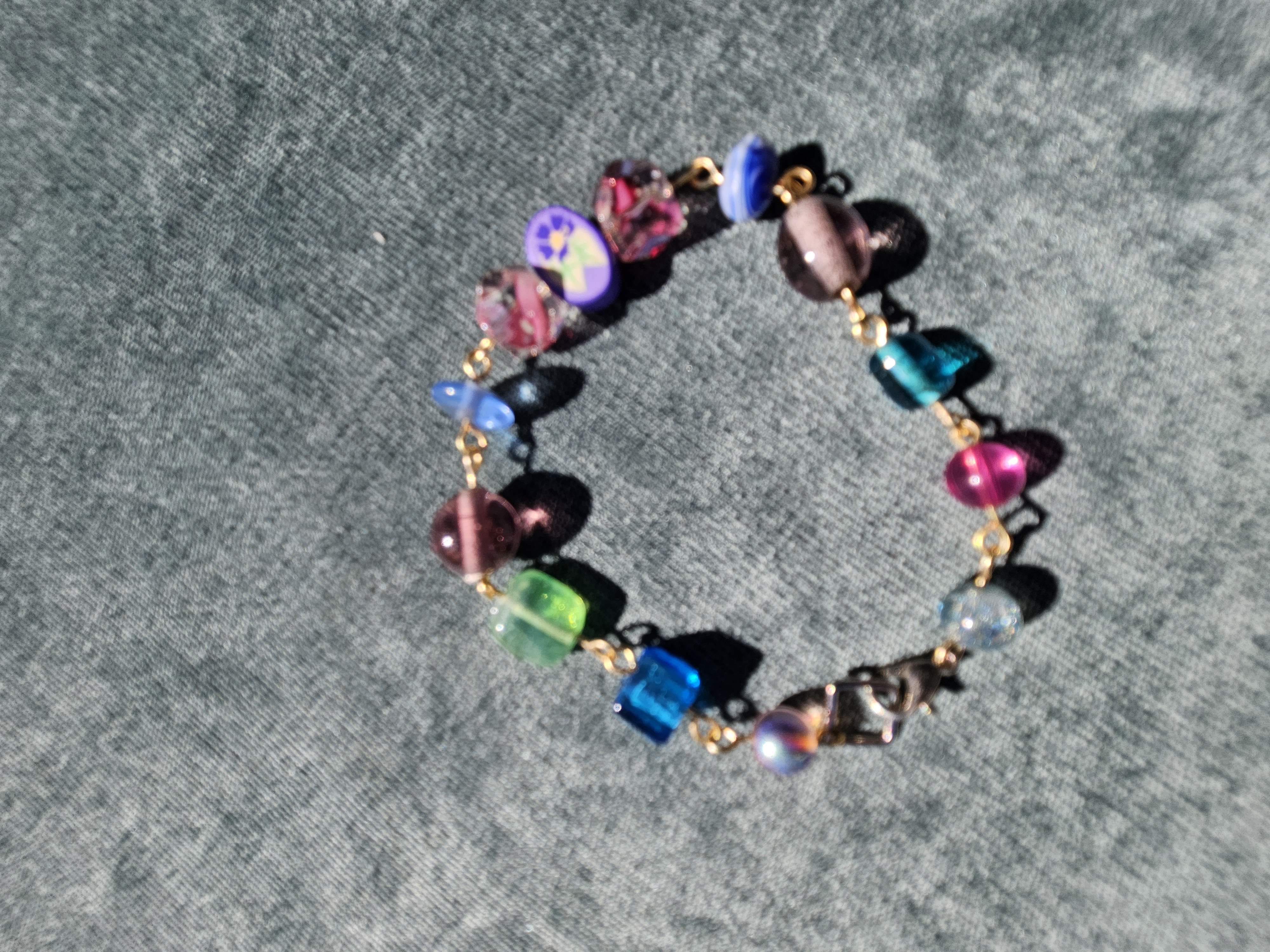 Hibiscus Haven Upcycled Bracelet
