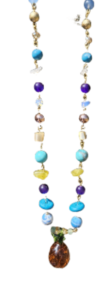 Pineapple Please Upcycled Necklace