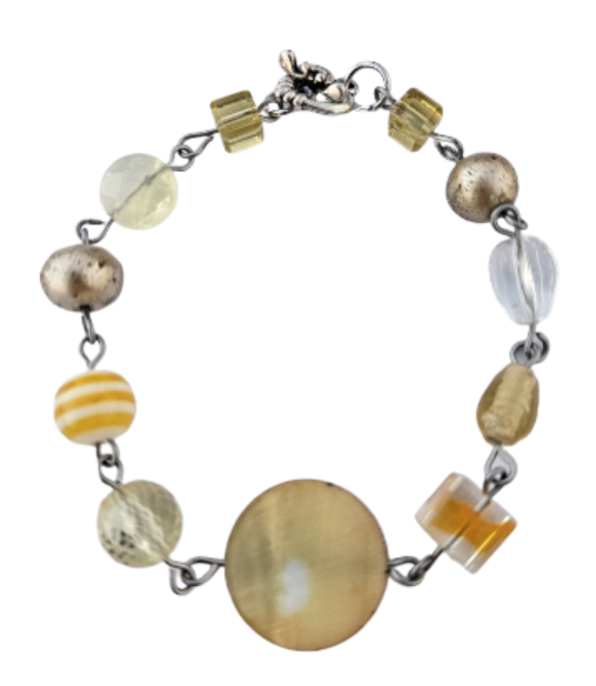 Sunshine Delight Upcycled Bracelet