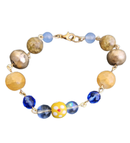 Sunshine All Day Upcycled Bracelet