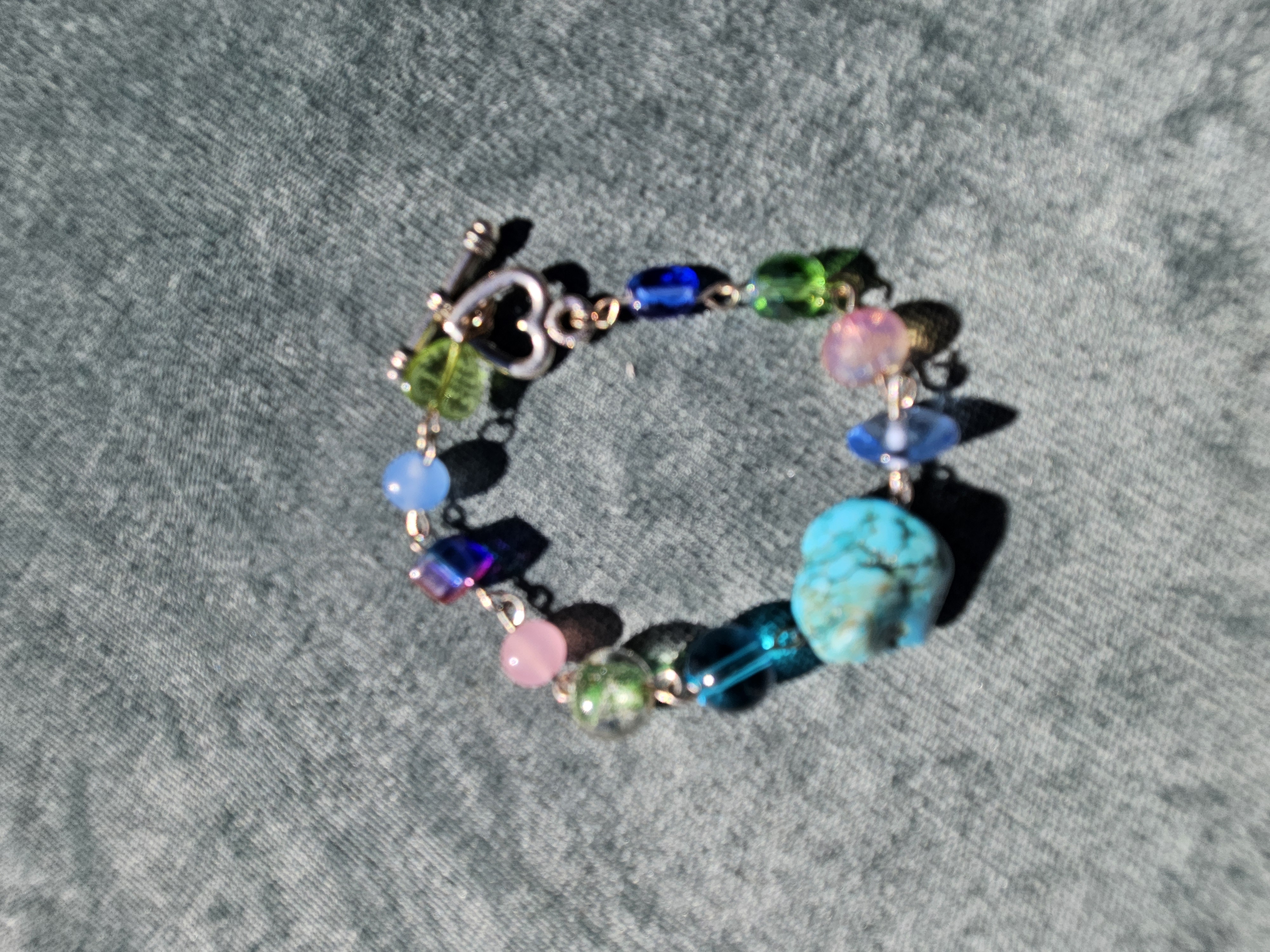 Trouble in Turquoise Upcycled Bracelet