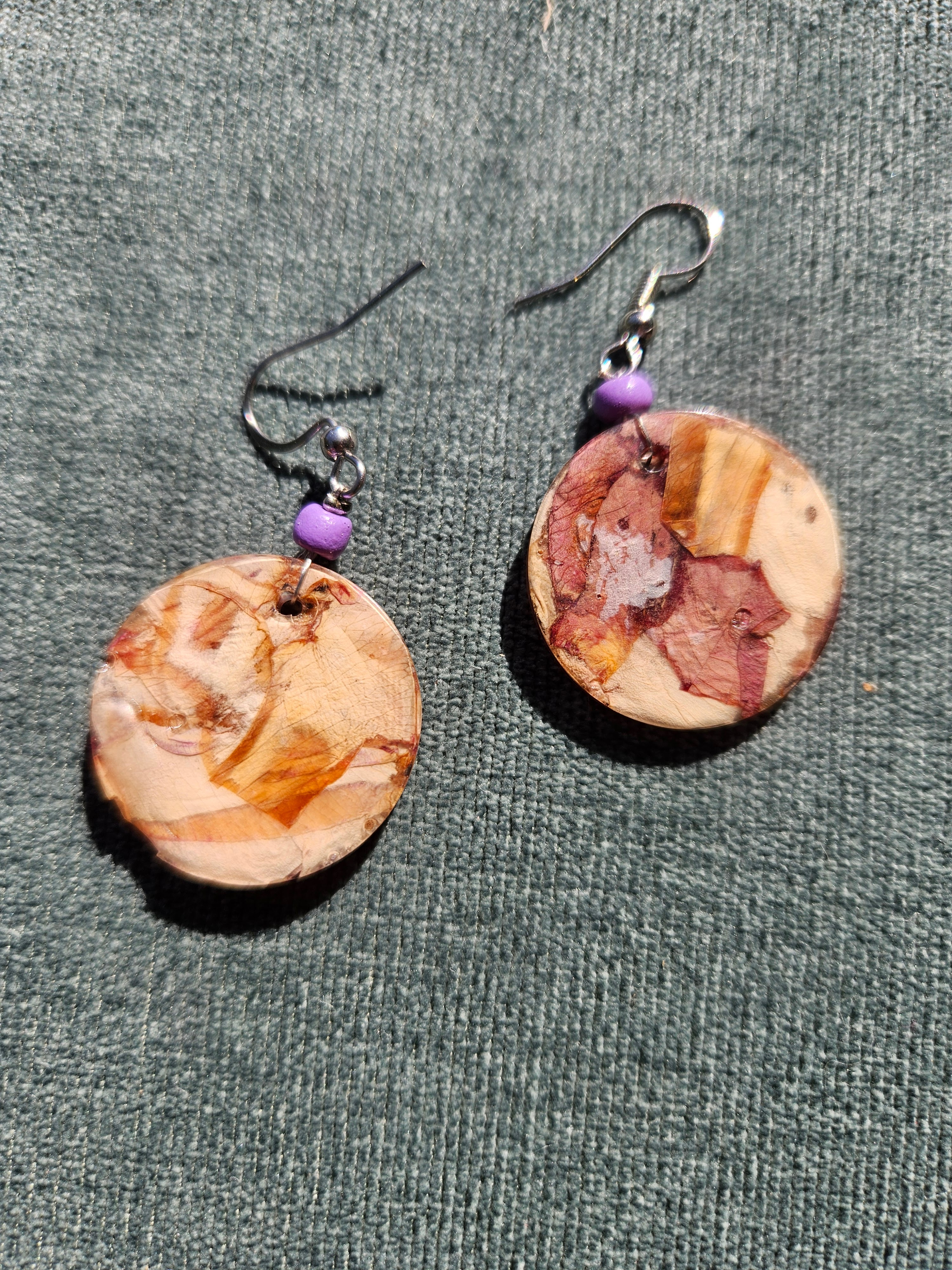 Pink Beauties Pressed Flower Earrings