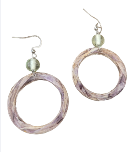 Fairy Circle Pressed Flower Earrings