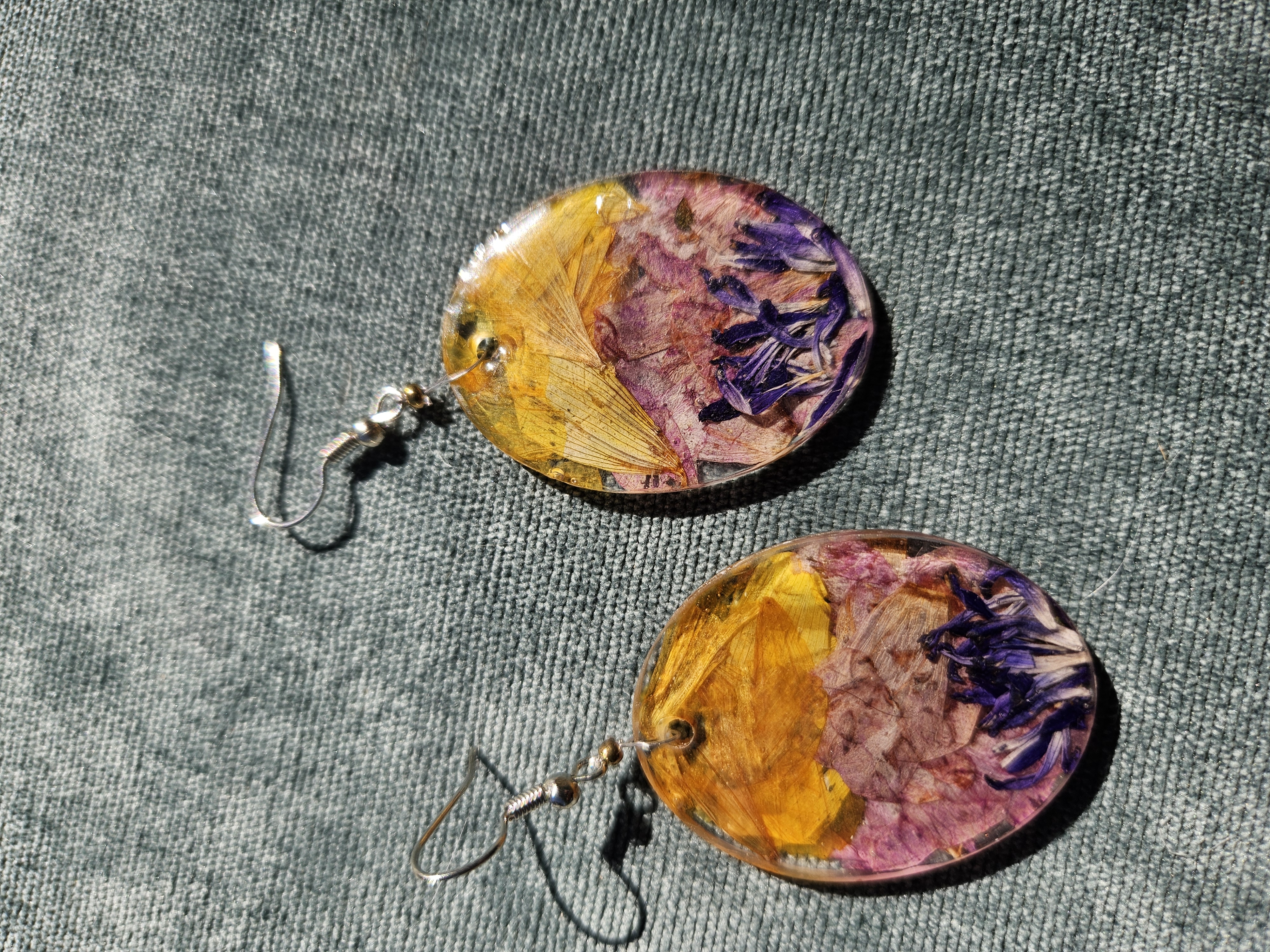 Bountiful Harvest Pressed Flower Earrings