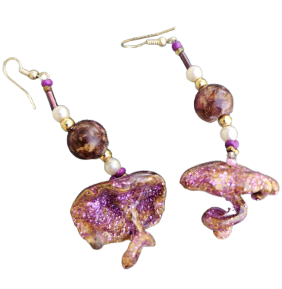 Shroom Time Foraged Mushroom Earrings