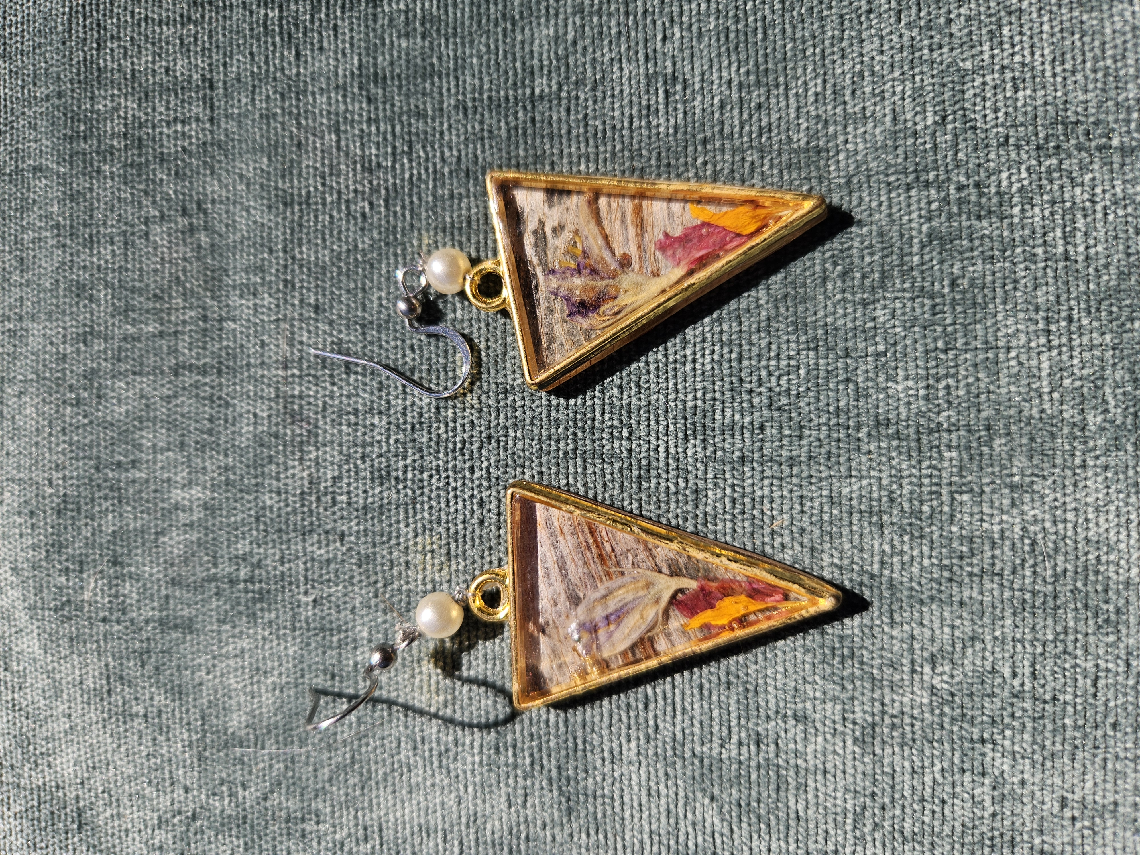 Head Over Heels Pressed Flower Earrings