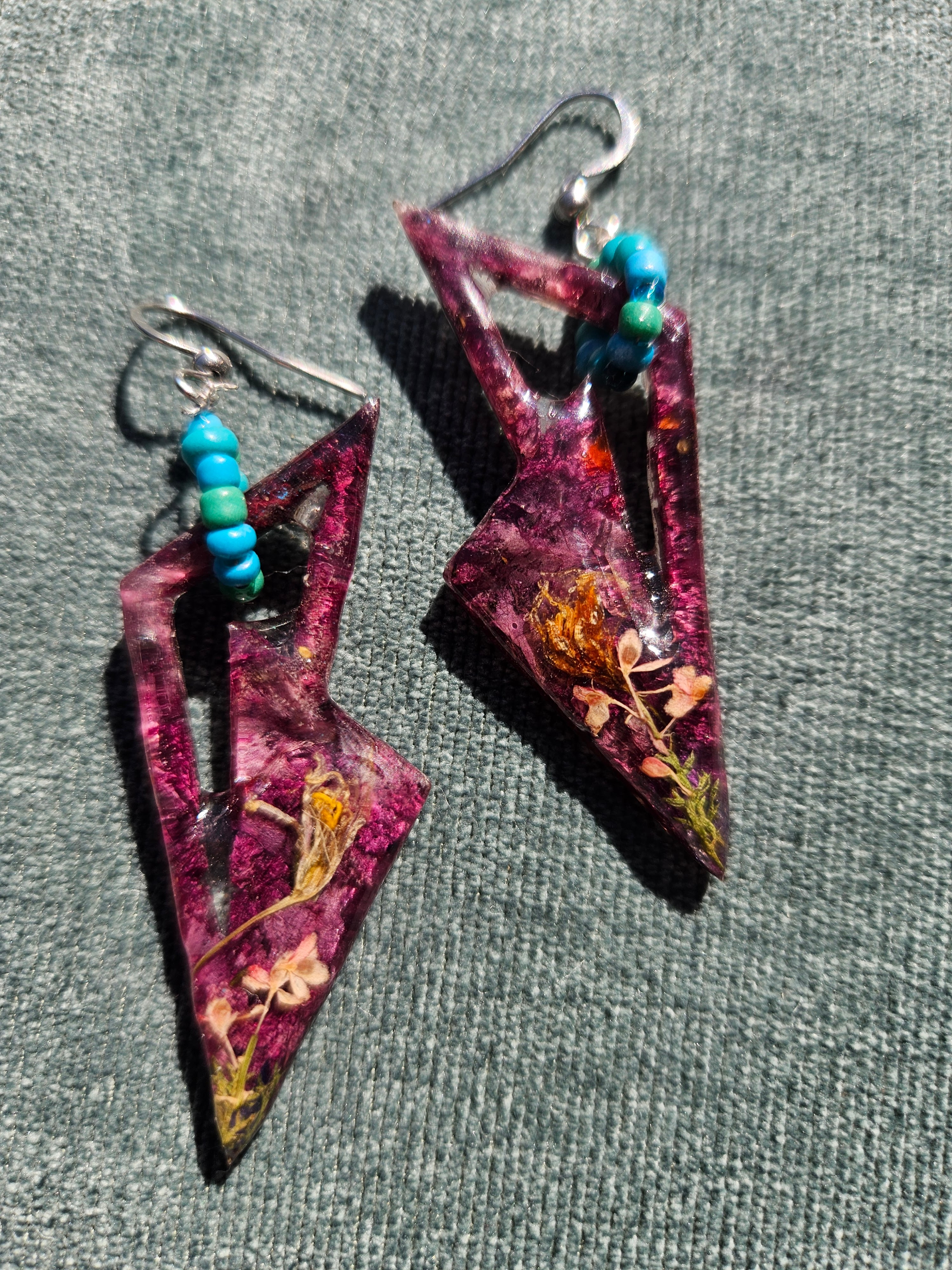 Eclectic Match Pressed Flower Earrings