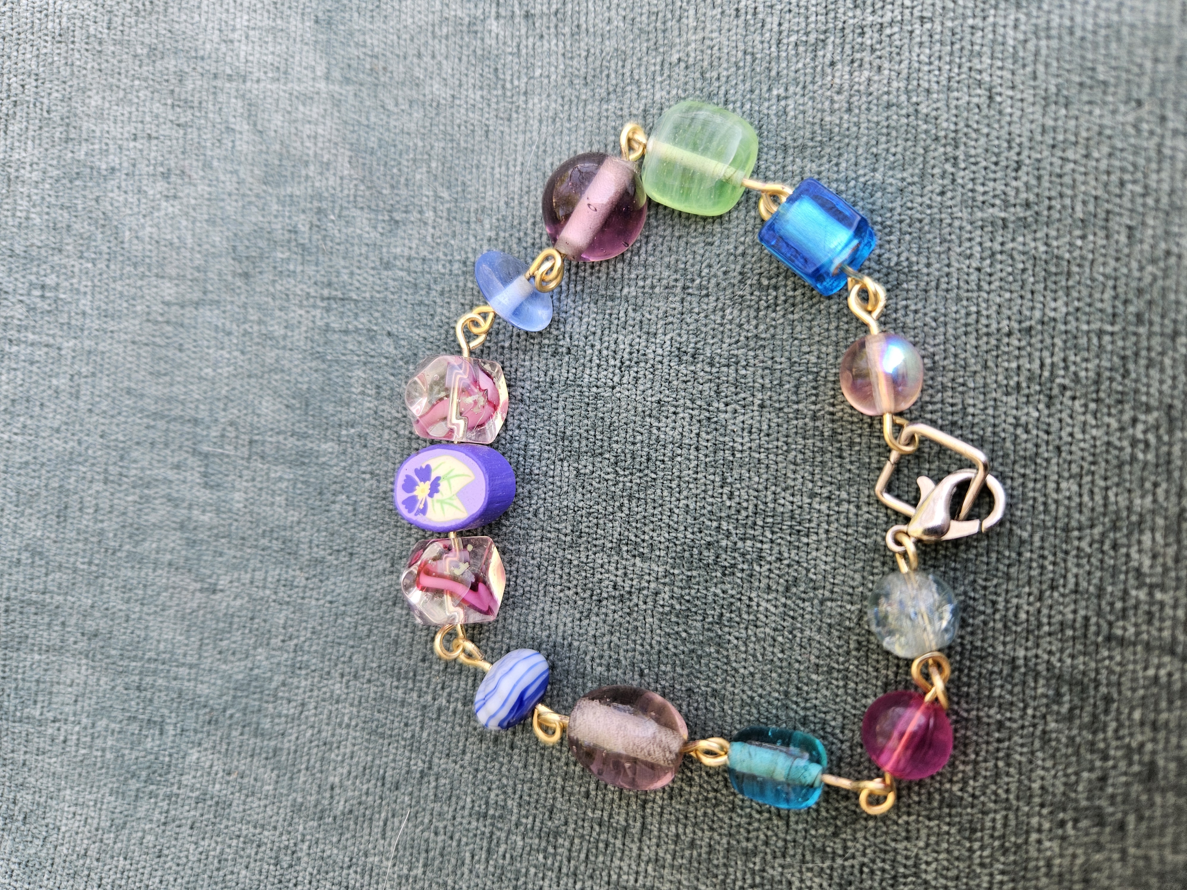 Hibiscus Haven Upcycled Bracelet