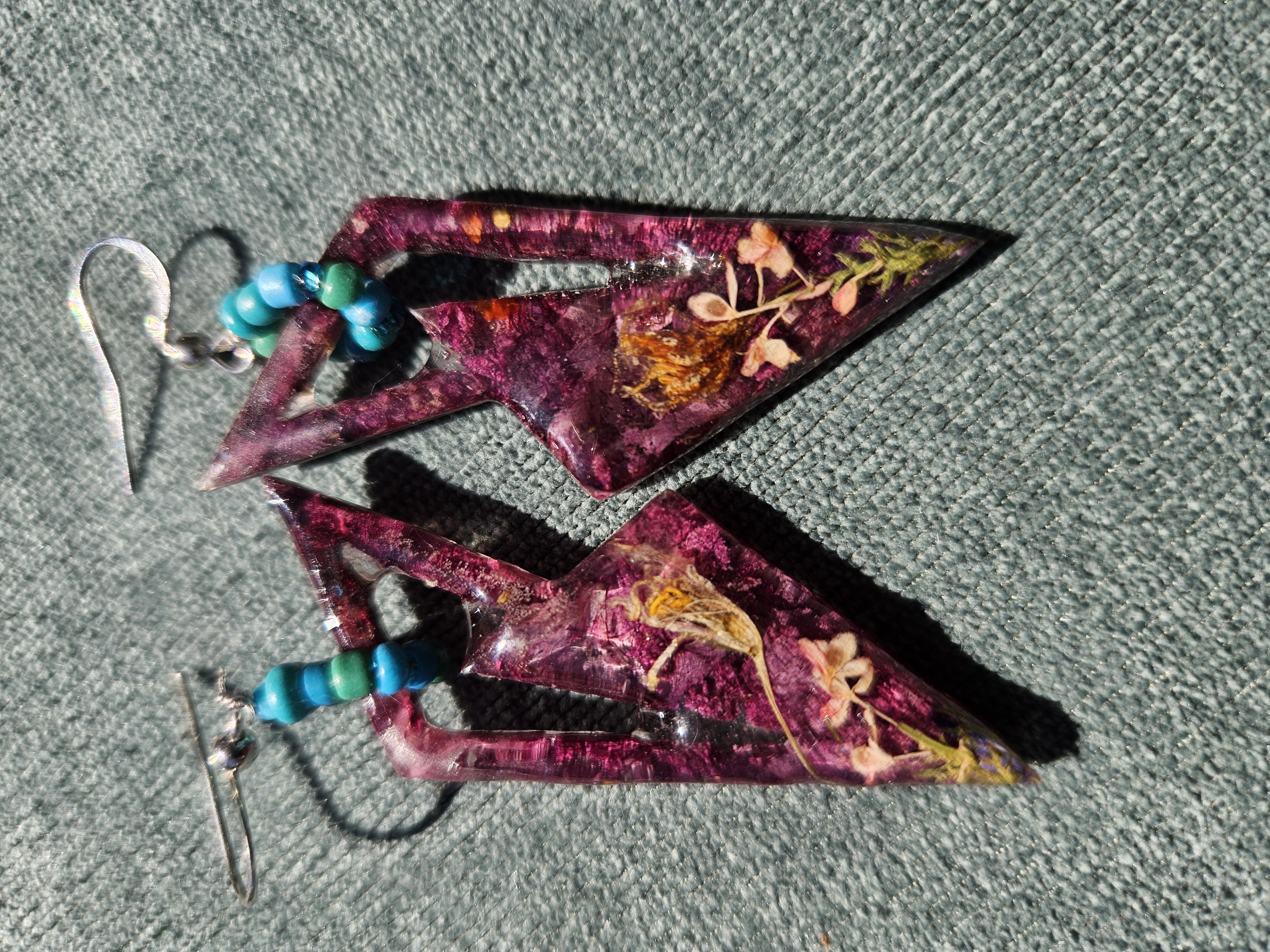 Eclectic Match Pressed Flower Earrings