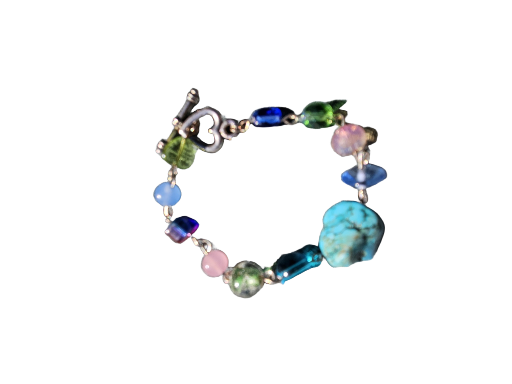 Trouble in Turquoise Upcycled Bracelet