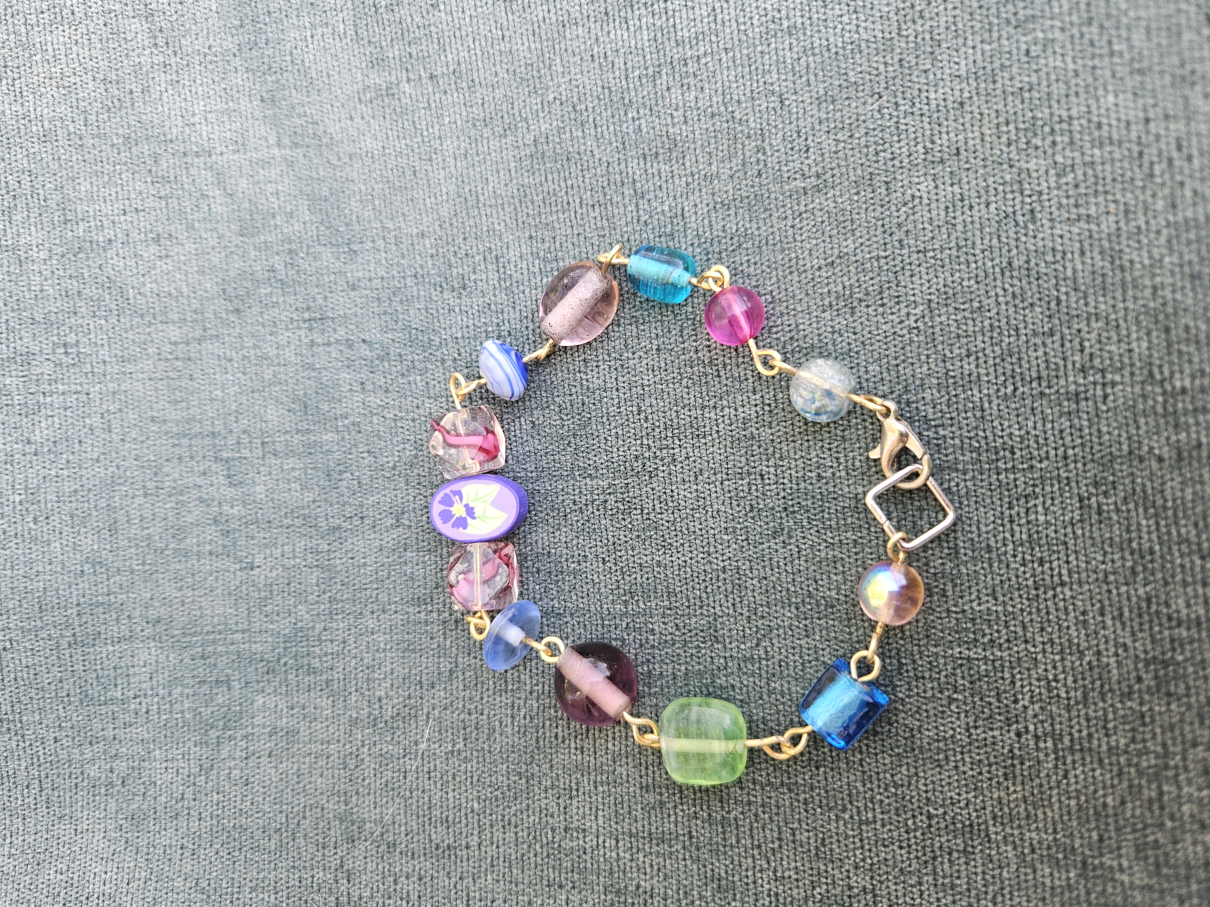 Hibiscus Haven Upcycled Bracelet