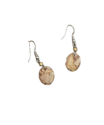Floral Whimsy Button-sized Pressed Flower Earrings