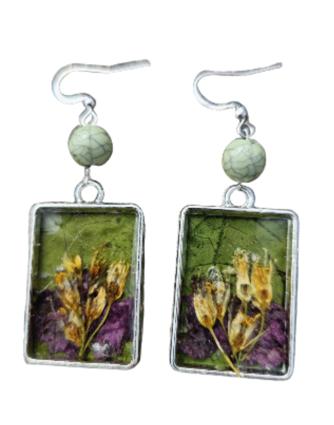Woodland Fairy Pressed Flower Earrings