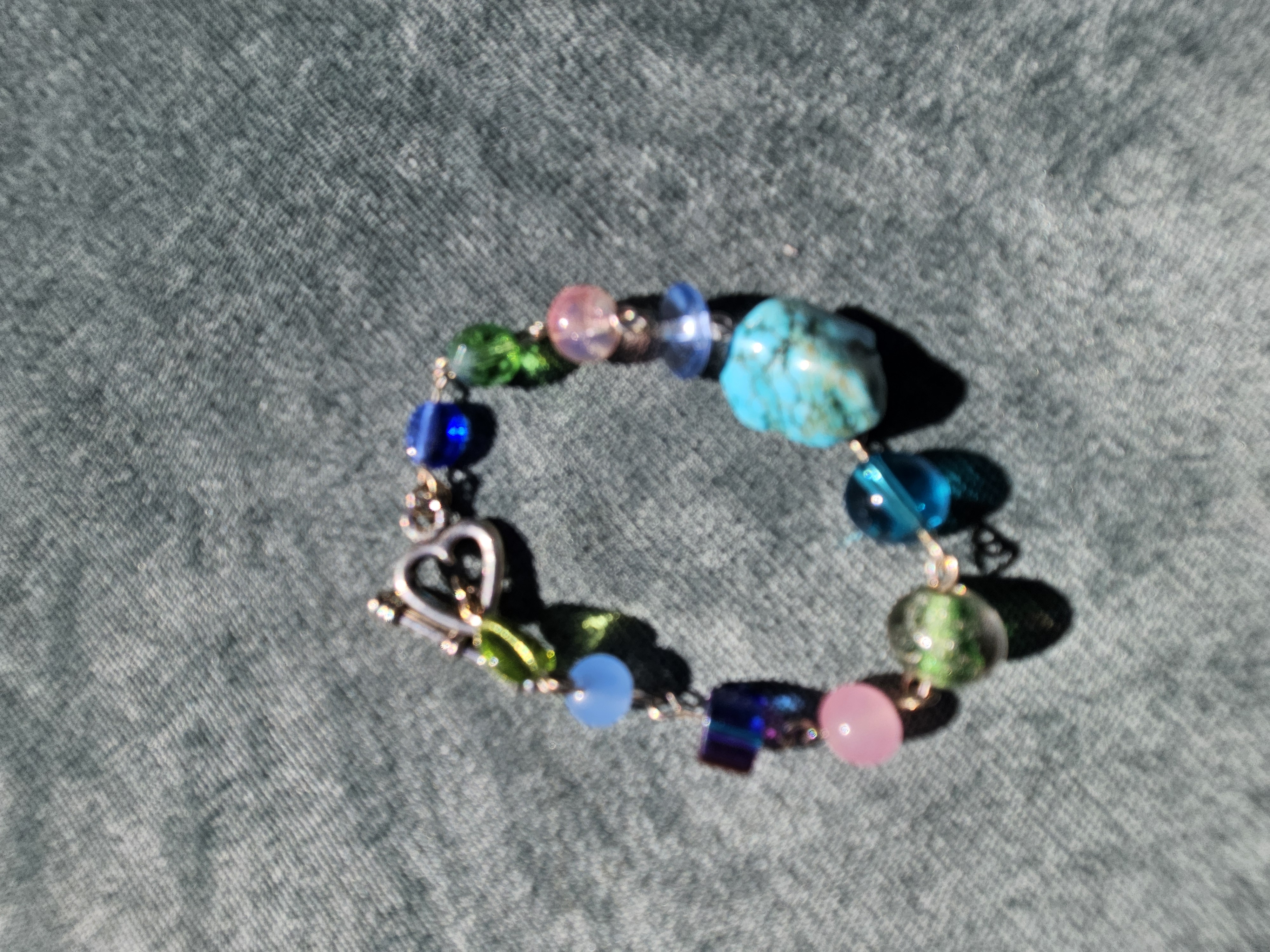 Trouble in Turquoise Upcycled Bracelet