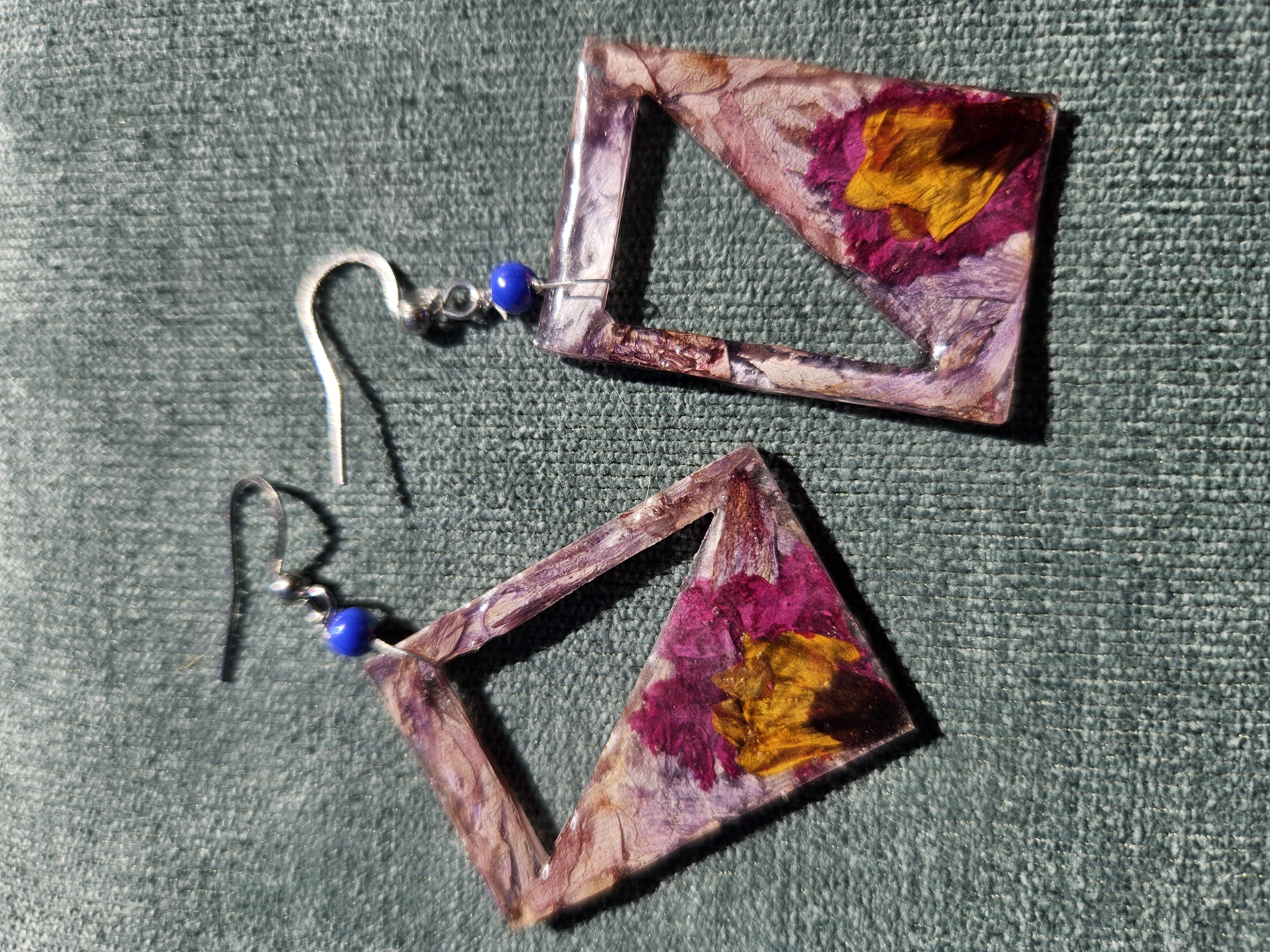 Late Night Fever Pressed Flower Earrings