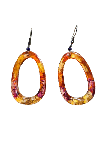 Sun Beams Pressed Flower Earrings