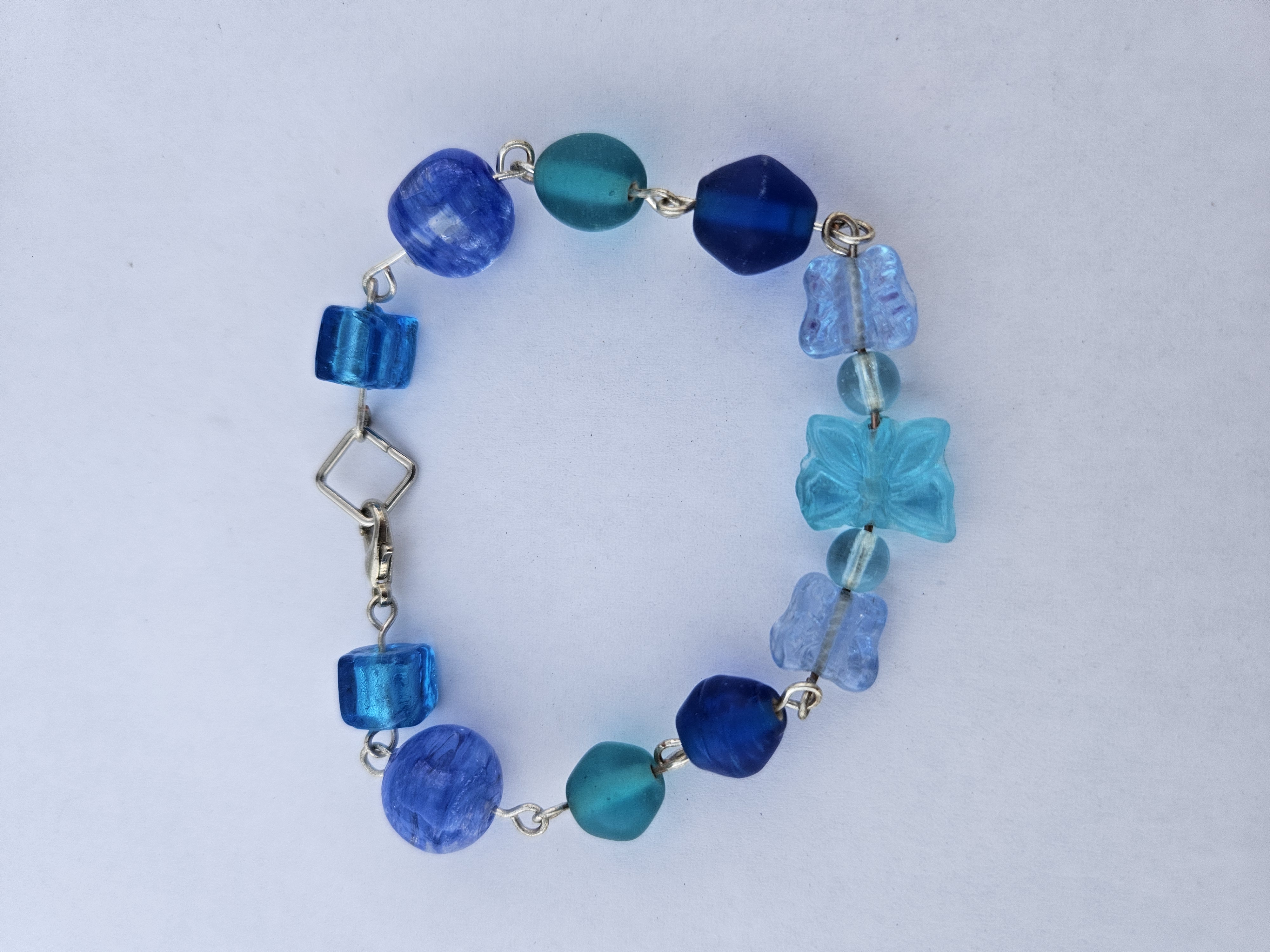 Blue Butterfly Vibes Upcycled Bracelet