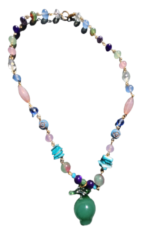 Green Apple Upcycled Necklace