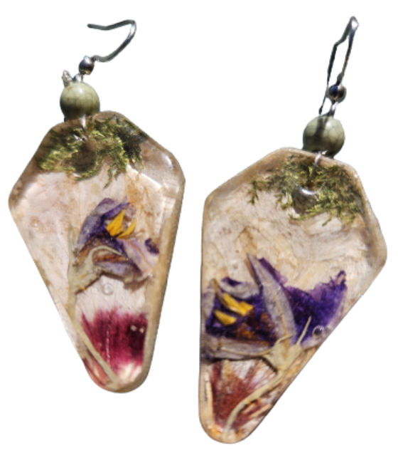 Wild Child Pressed Flower Earrings
