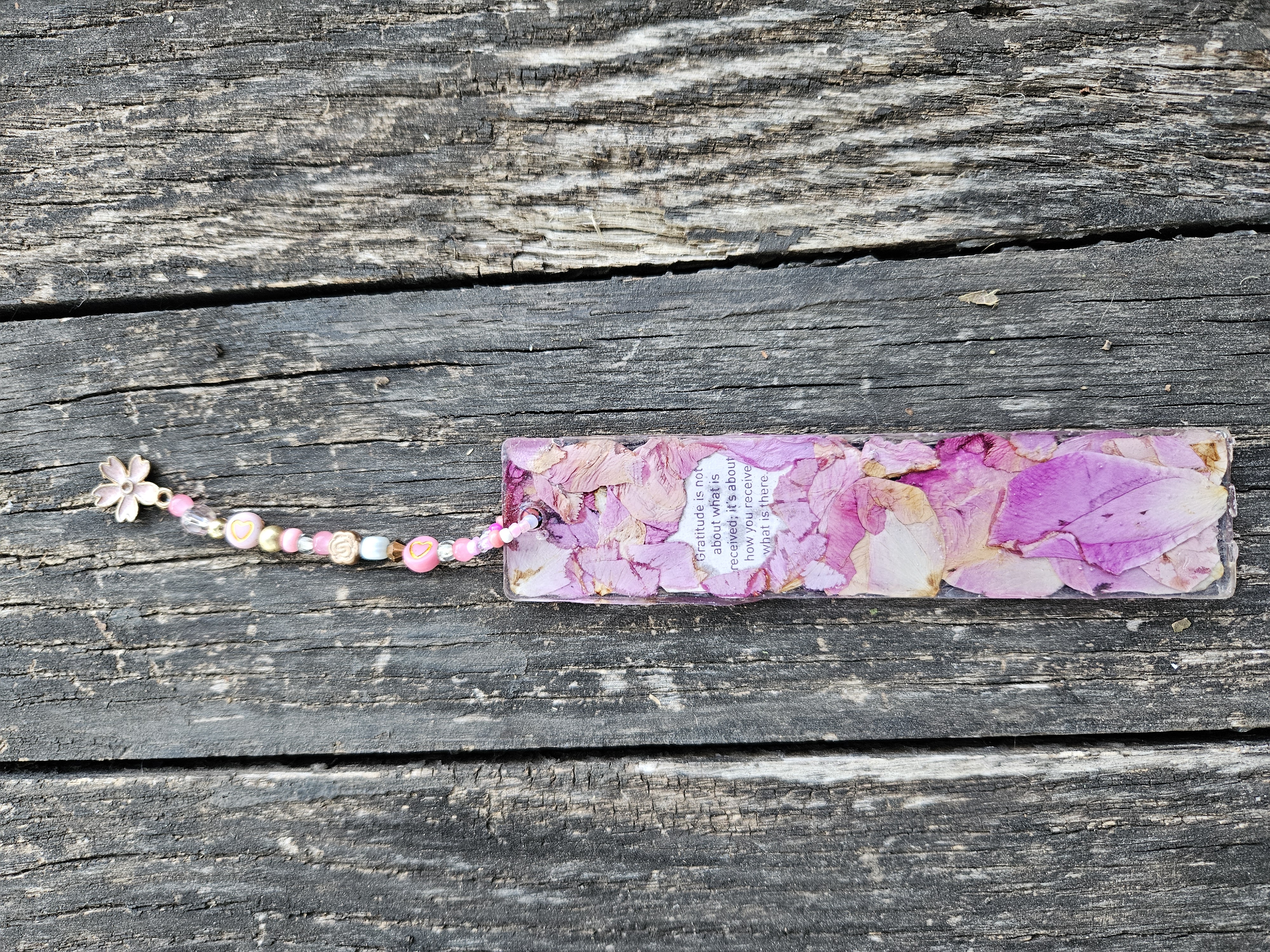 Pretty in Roses Pressed Flower Bookmark