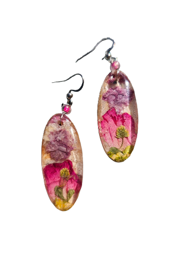 May Queen Pressed Flower Earrings
