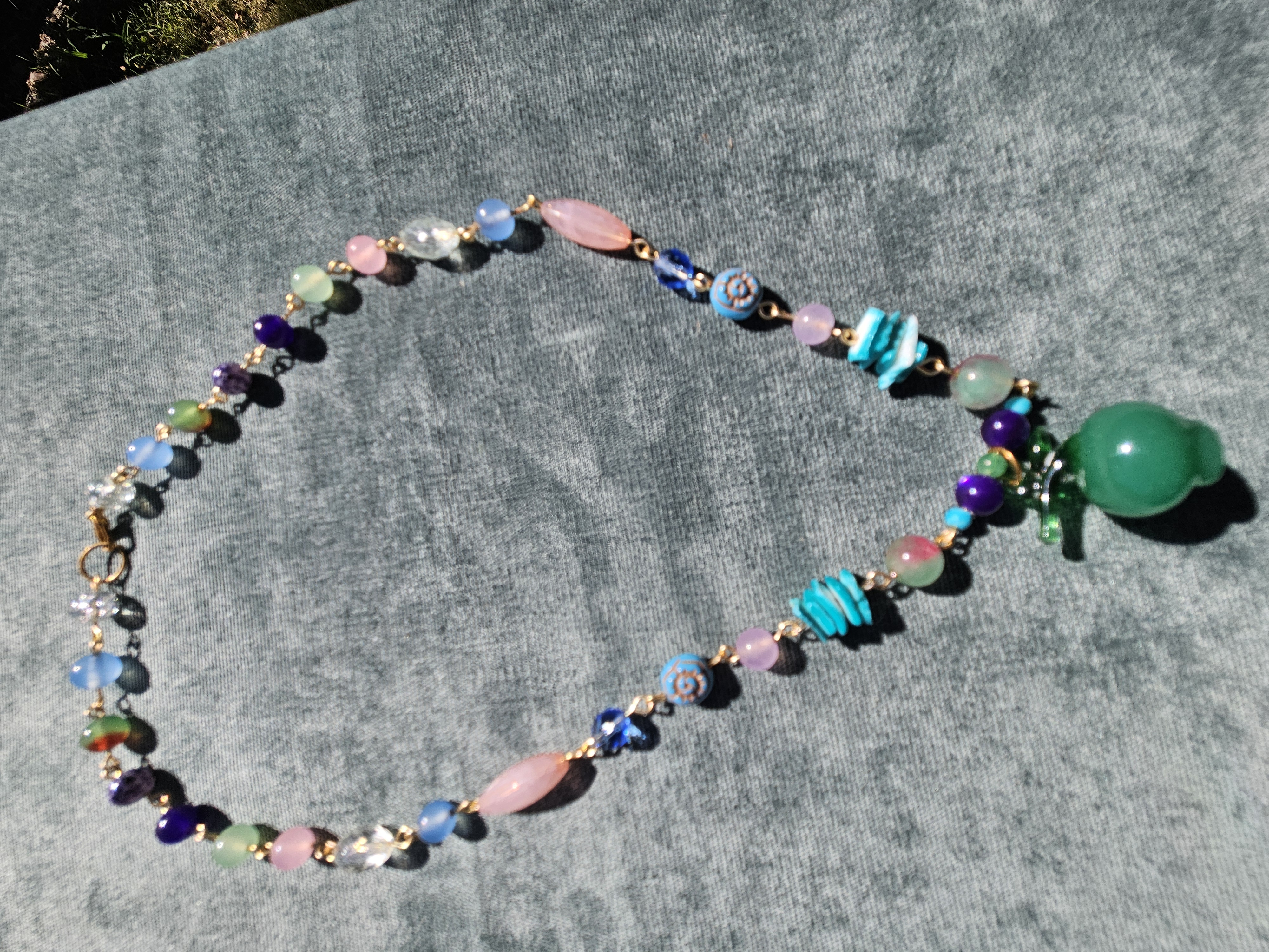 Green Apple Upcycled Necklace