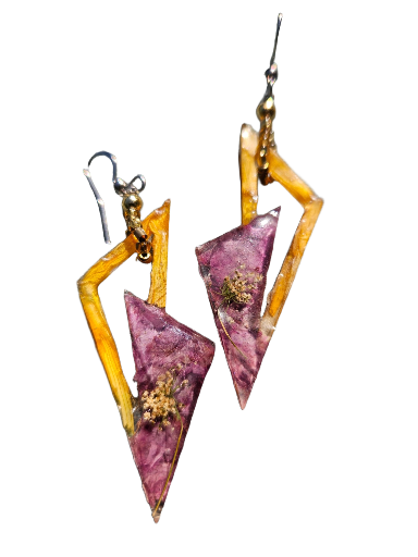 Bold Mood Pressed Flower Earrings