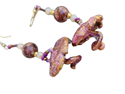 Shroom Time Foraged Mushroom Earrings