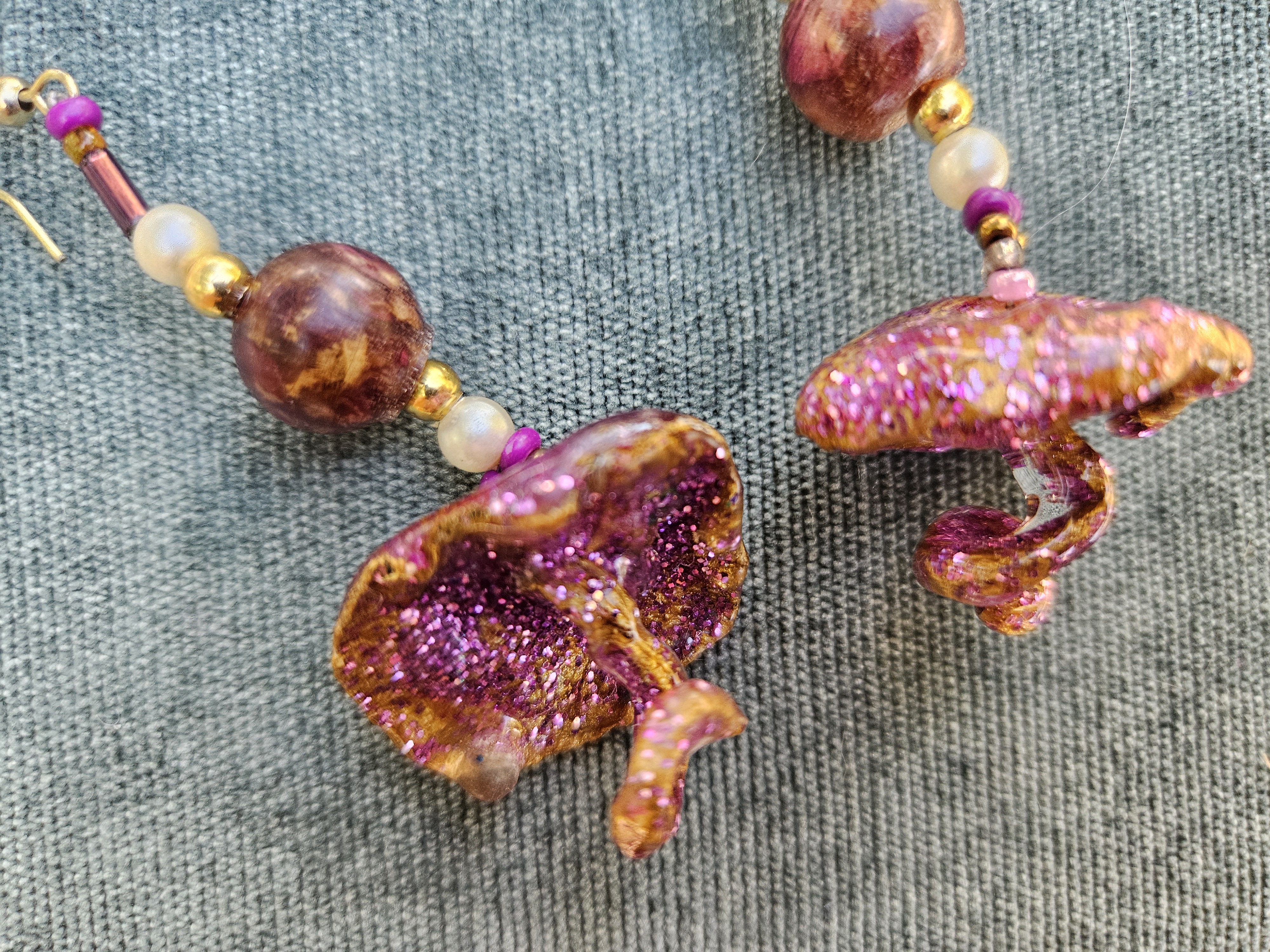 Shroom Time Foraged Mushroom Earrings