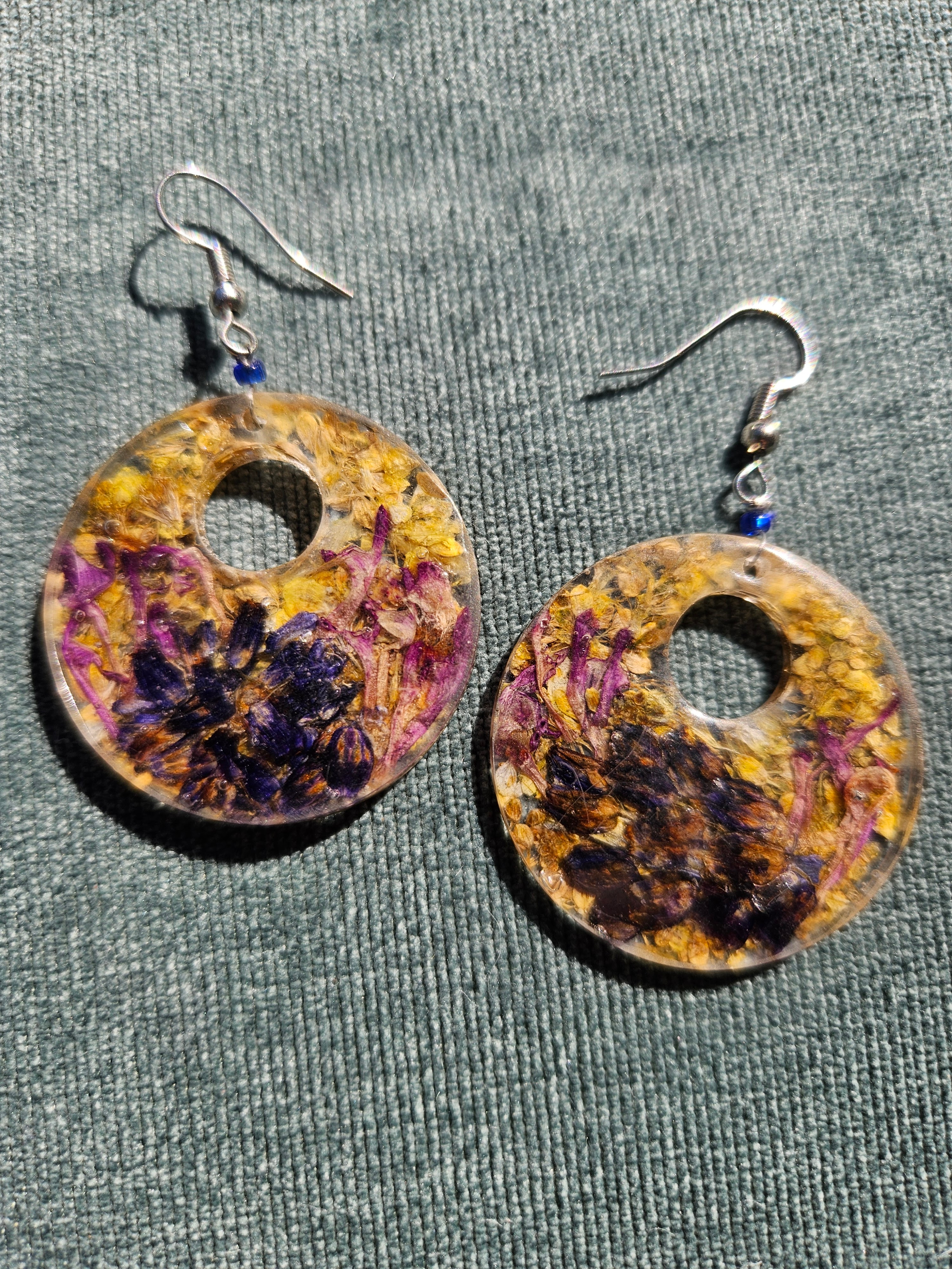 Birds And The Bees Pressed Flower Earrings