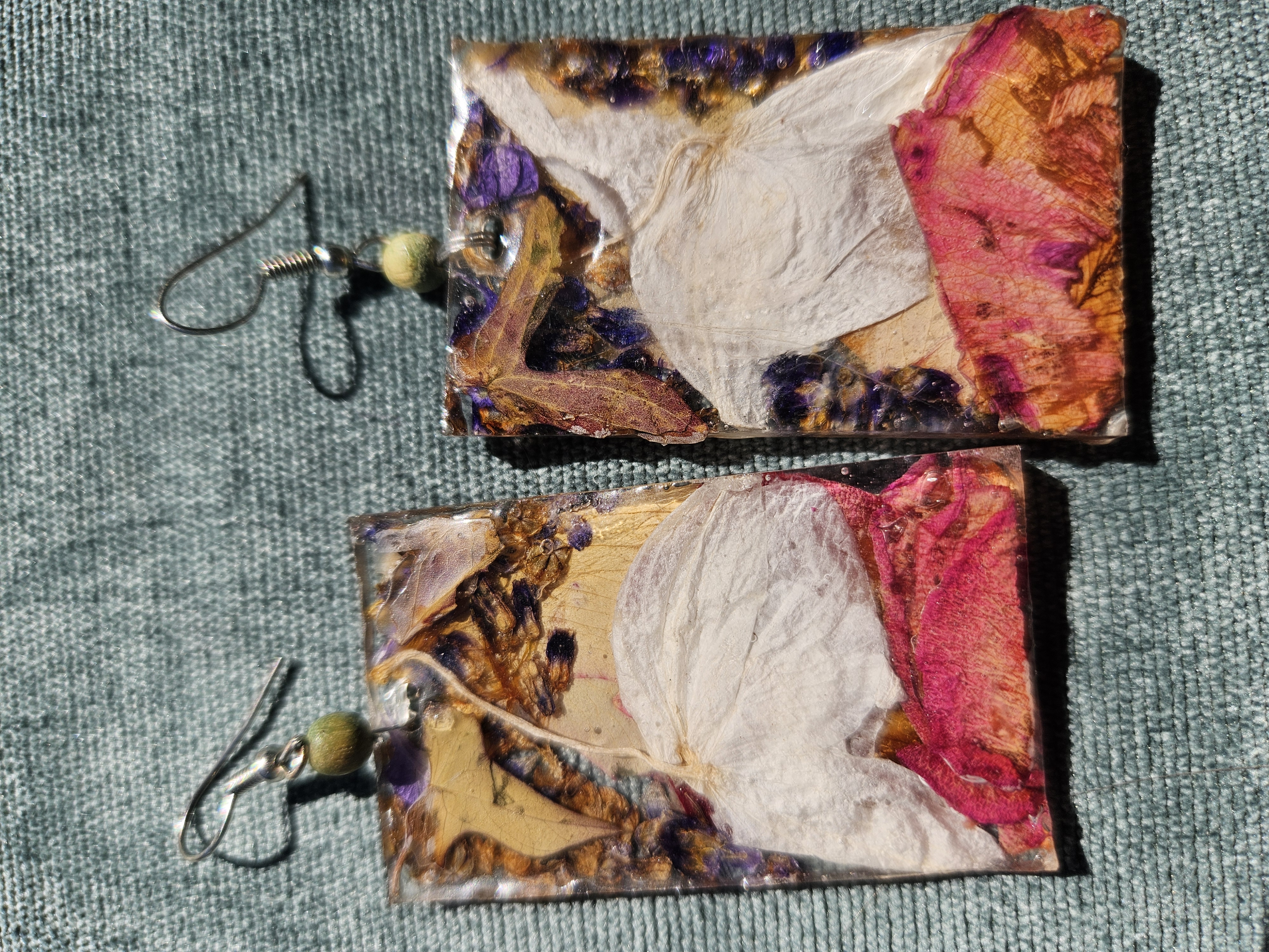 Orchid Bombshell Pressed Flower Earrings