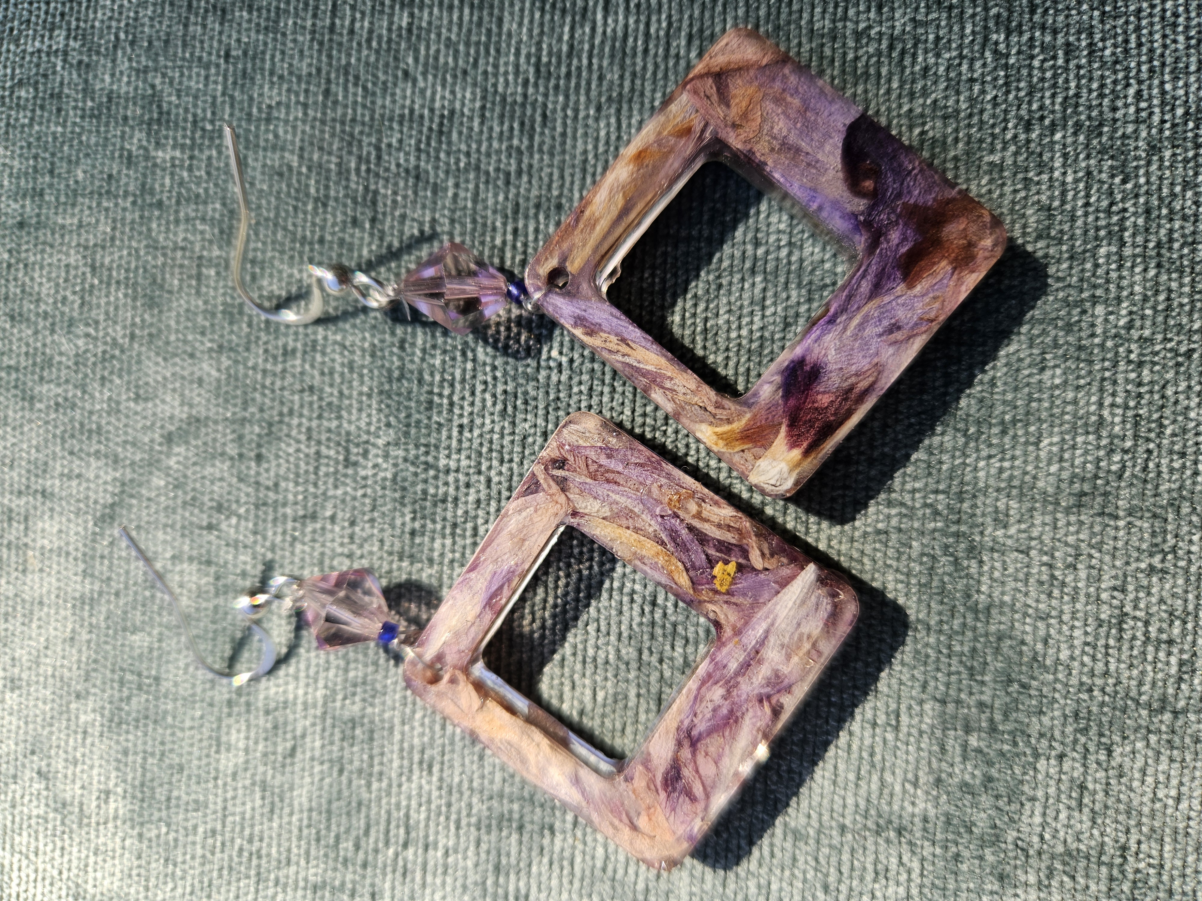 Cosmic Alignment Pressed Flower Earrings