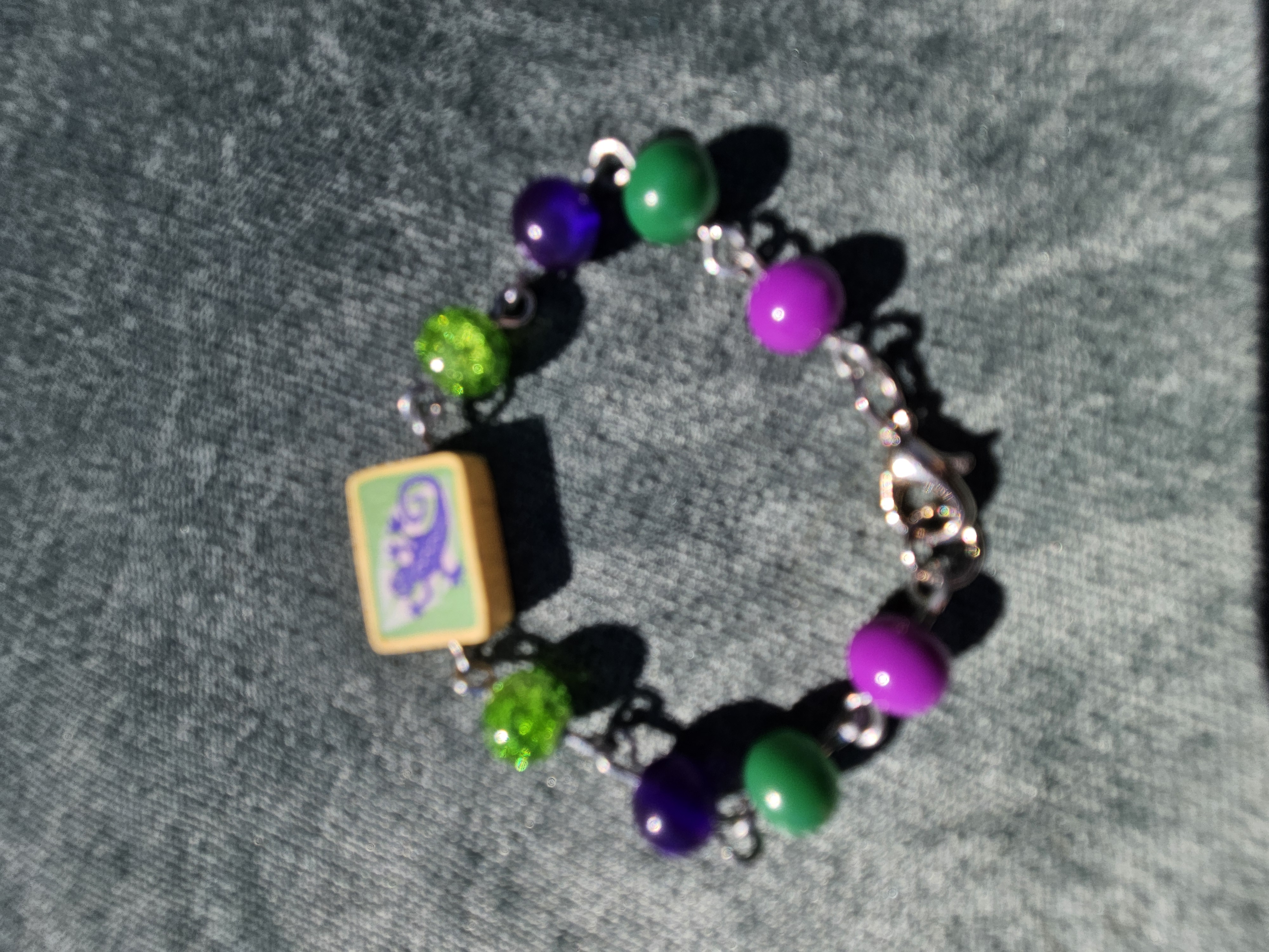 Silly Gecko Upcycled Kids Bracelet