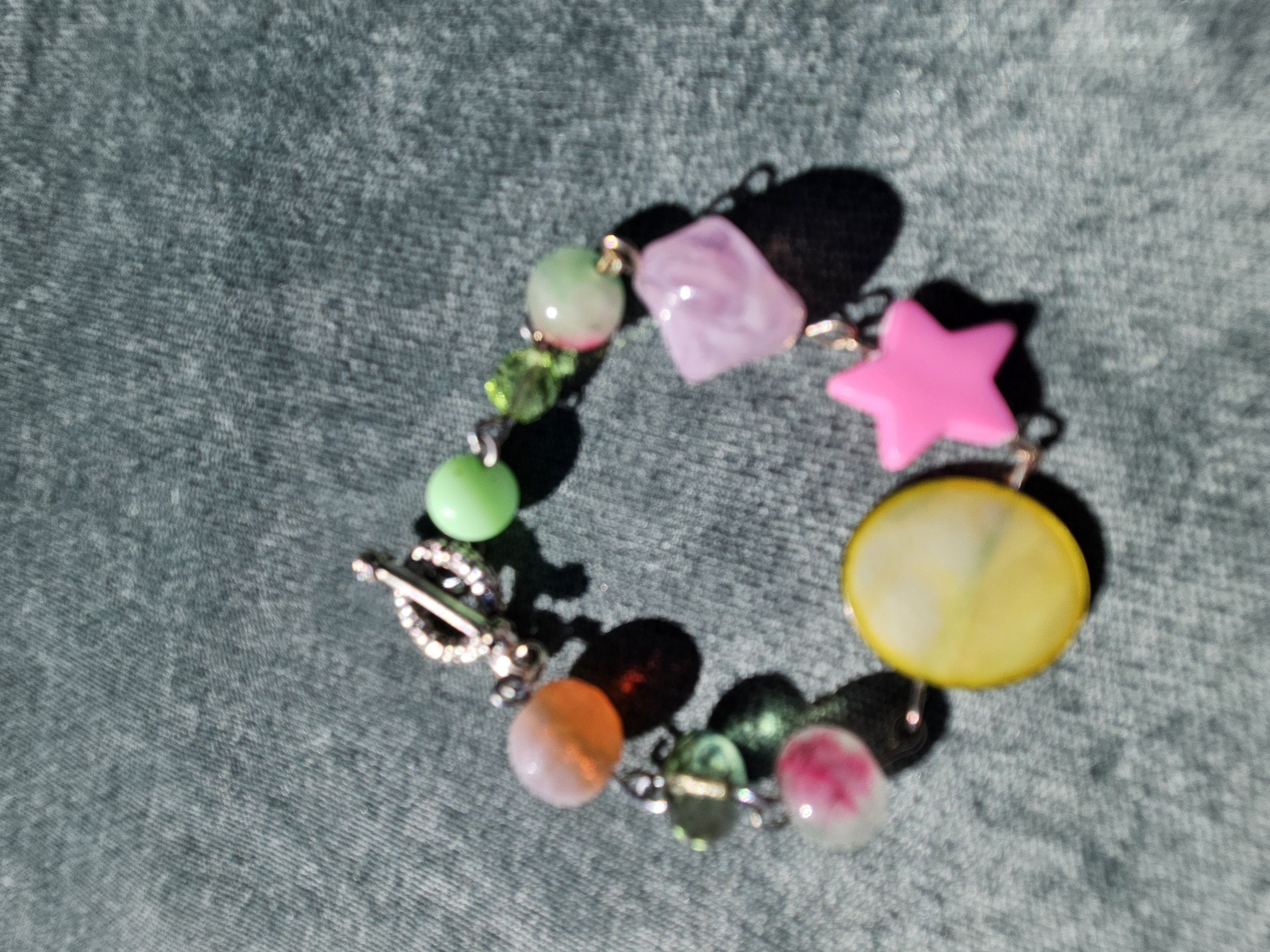 Pink & Punky Upcycled Bracelet