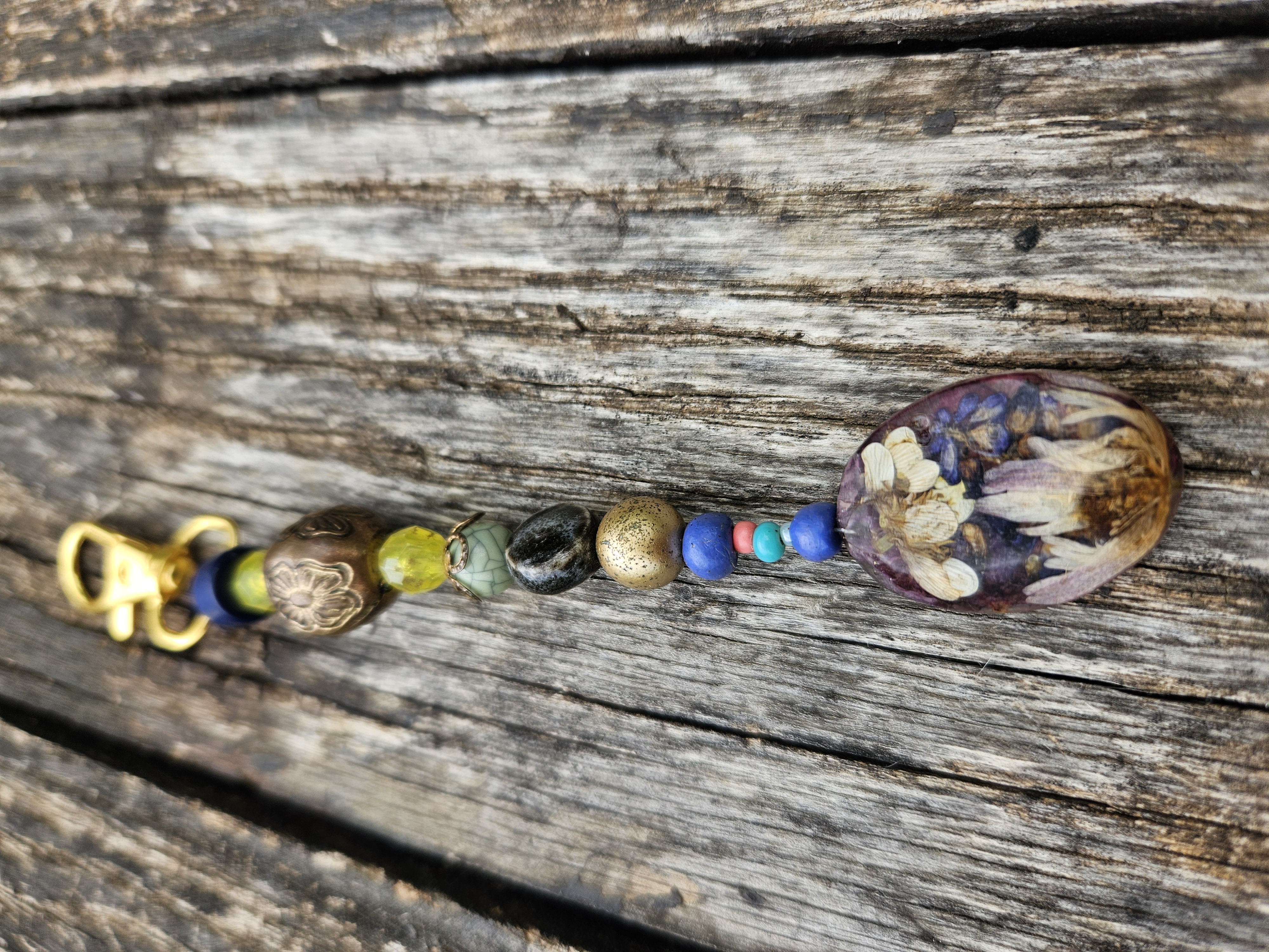 Wild Witch Handcrafted Foraged Flower Keychain