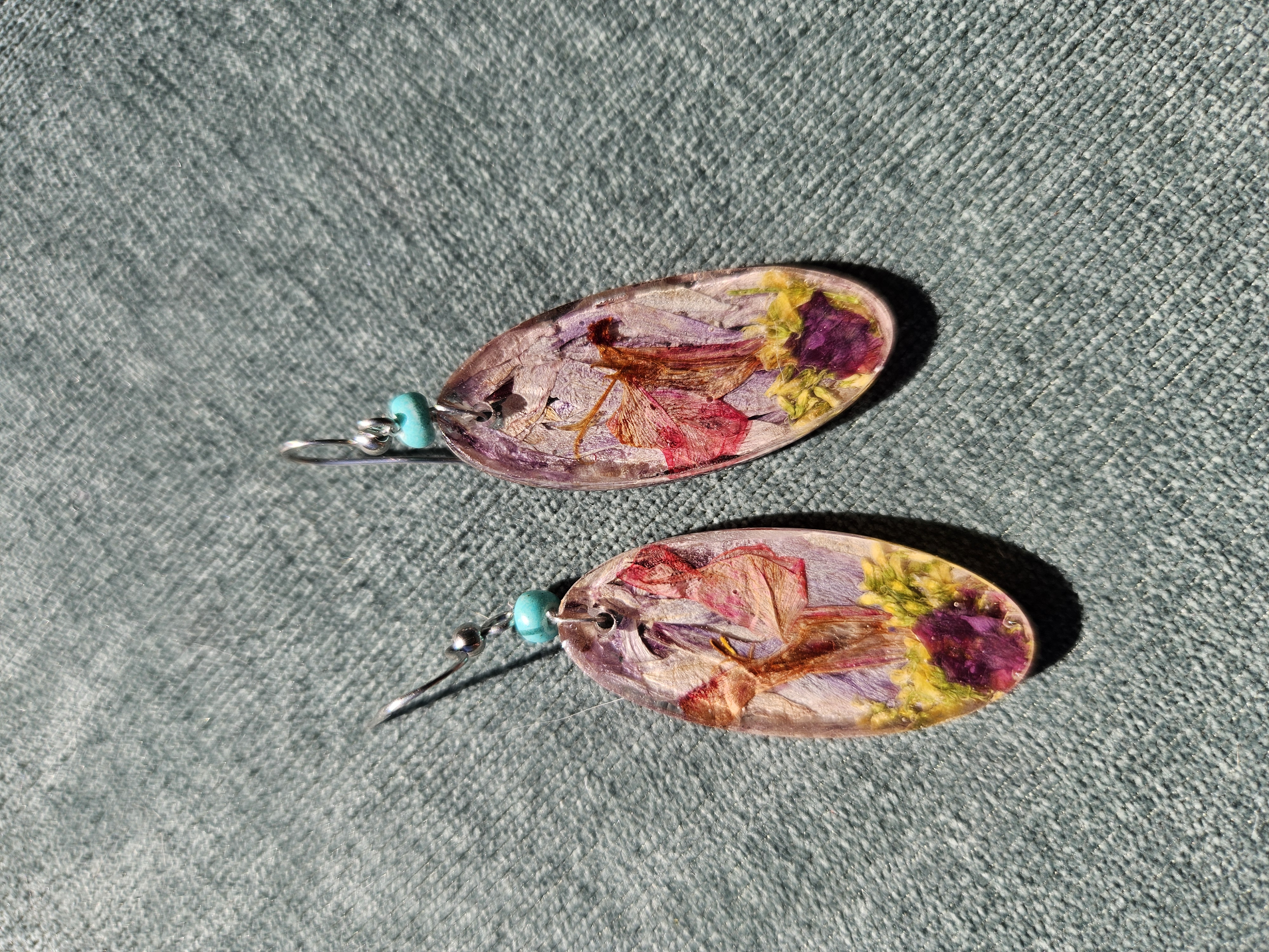 Tea Party Pressed Flower Earrings