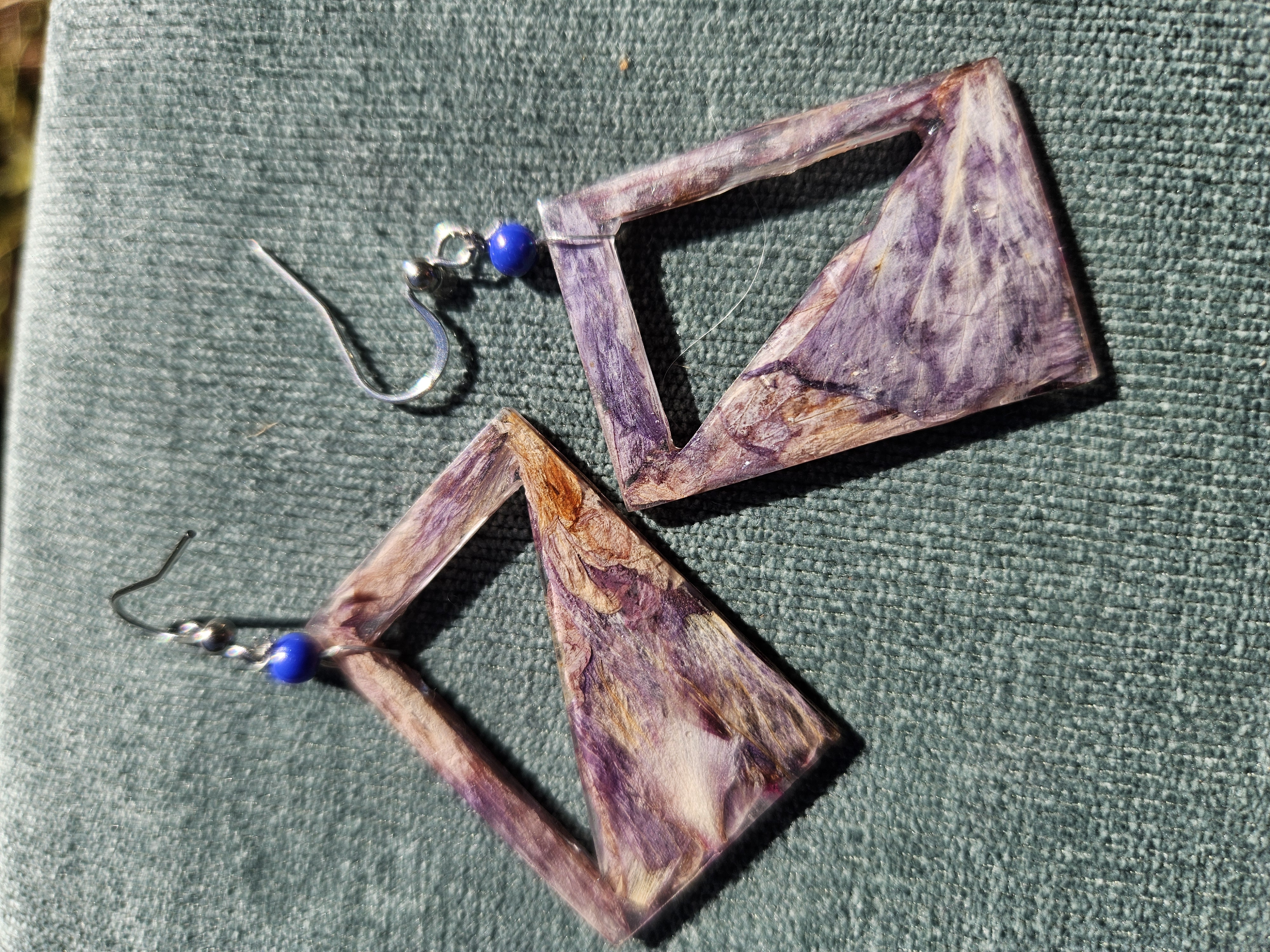 Late Night Fever Pressed Flower Earrings