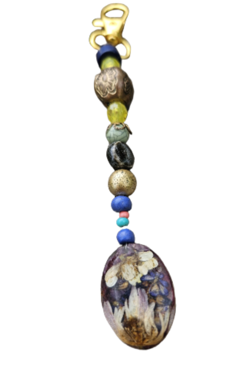 Wild Witch Handcrafted Foraged Flower Keychain