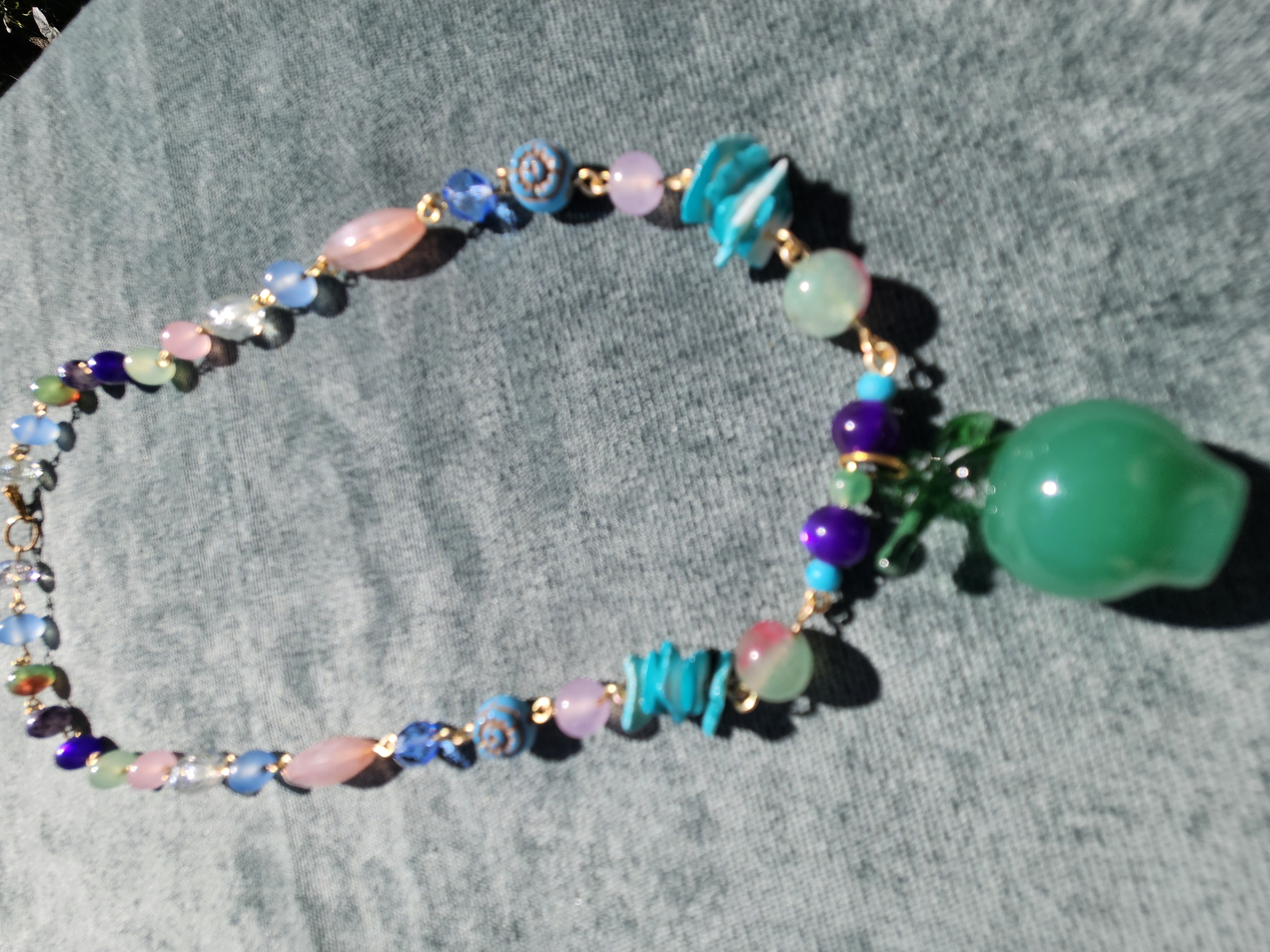 Green Apple Upcycled Necklace